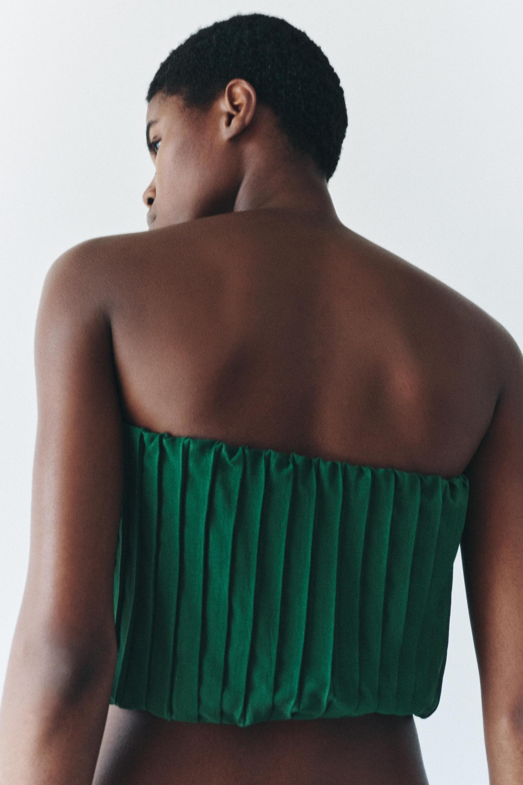 PLEATED BANDEAU TOP Product Image