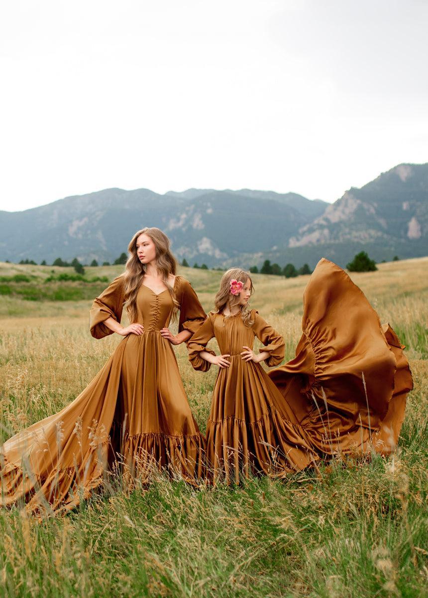 Lorna Impact Dress in Dark Honey Female Product Image