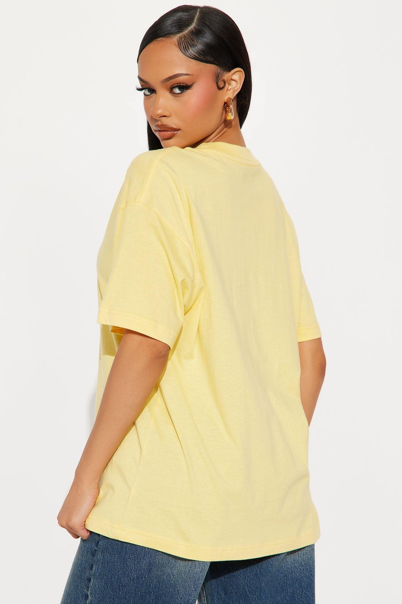 The Oversized Boyfriend Tee - Yellow Product Image