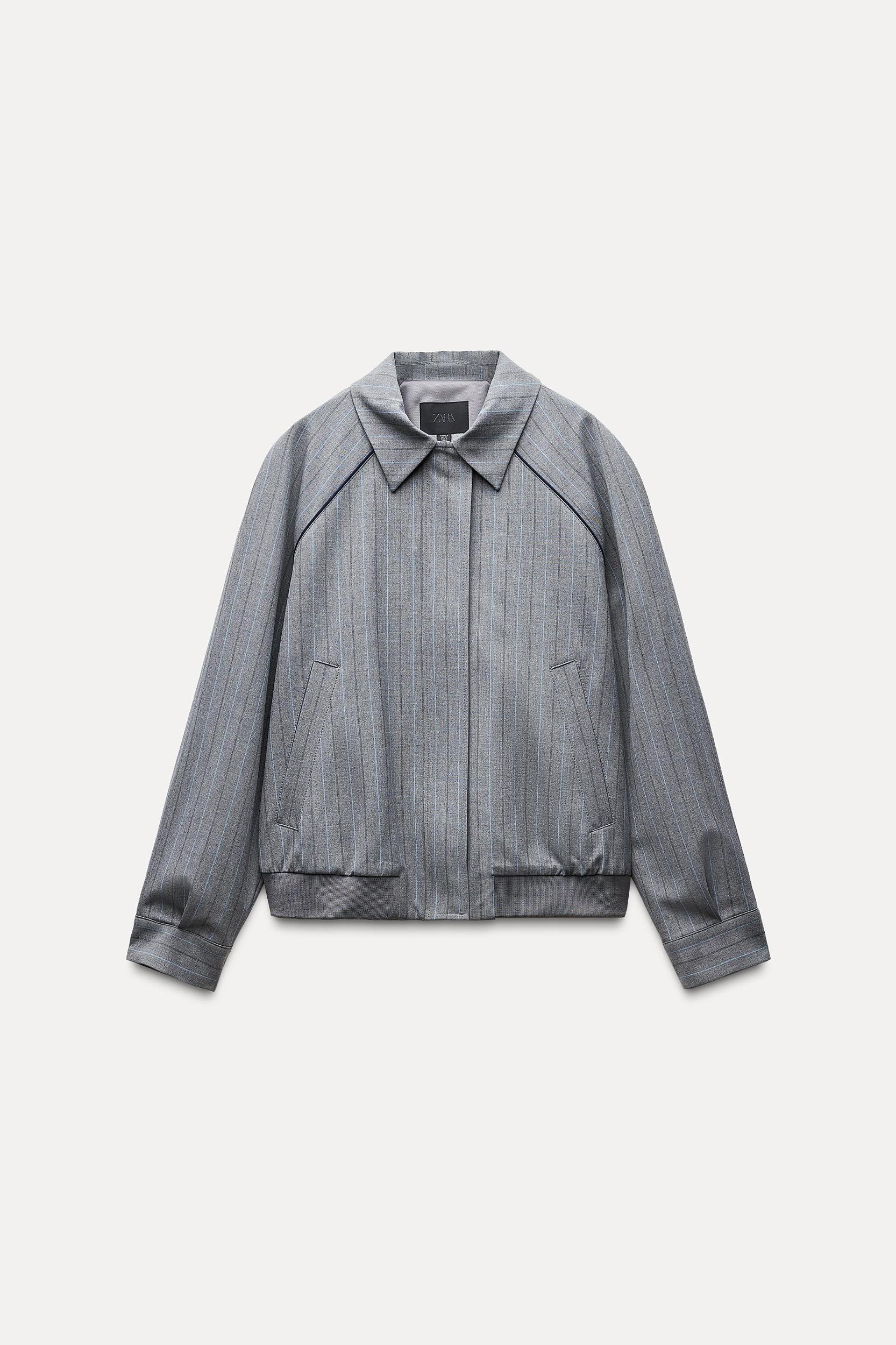 STRIPED BOMBER JACKET Product Image