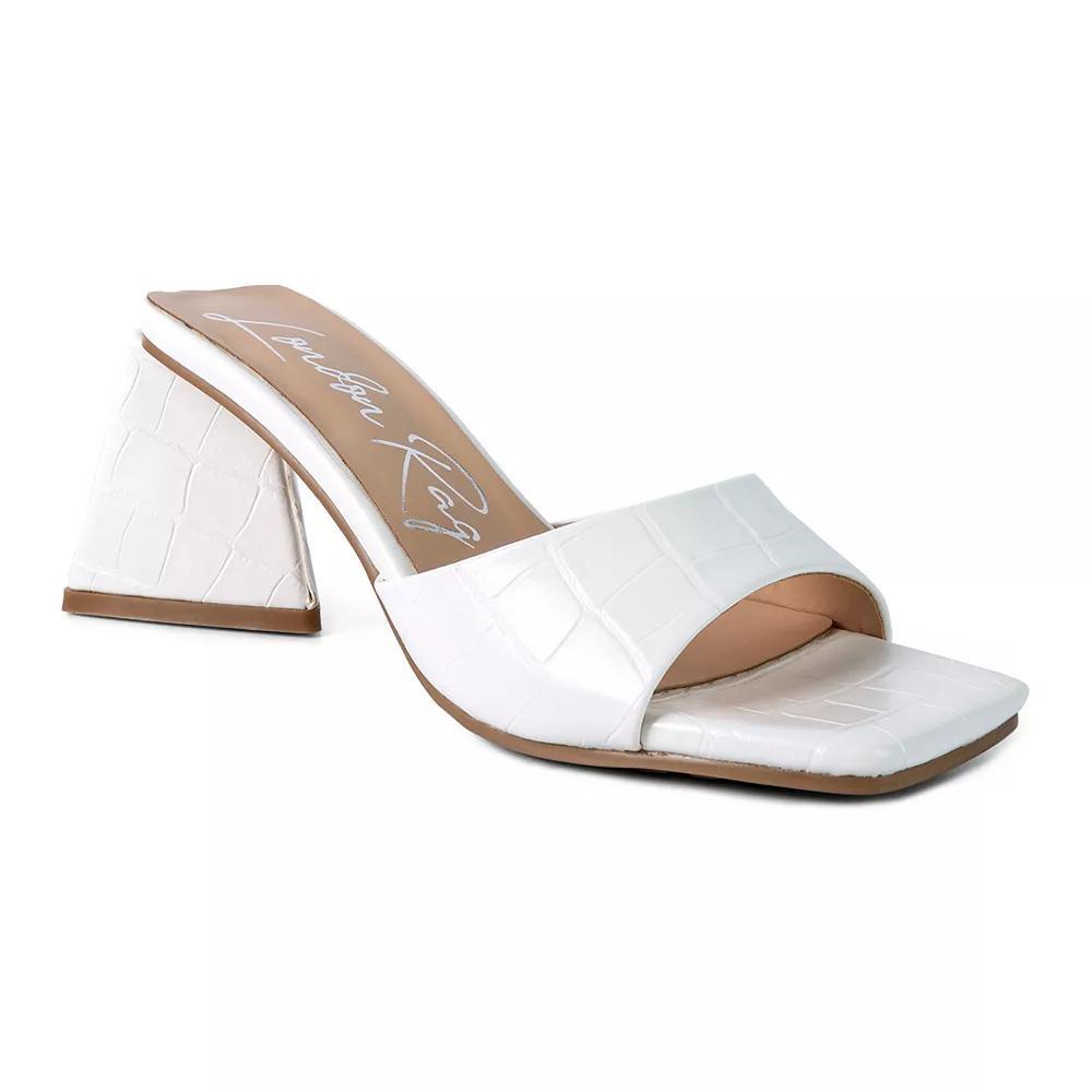 London Rag Trinity Triangle Block Heel Women's Sandals, Size: 7.5, Black Product Image