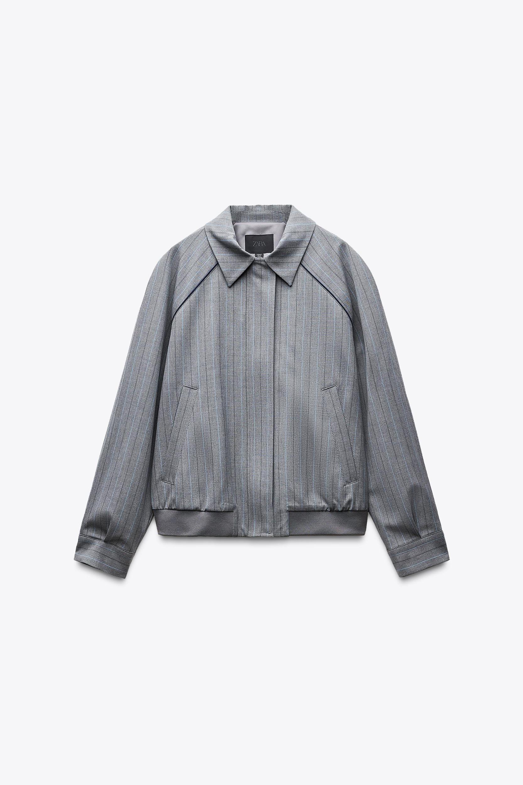 STRIPED BOMBER JACKET Product Image