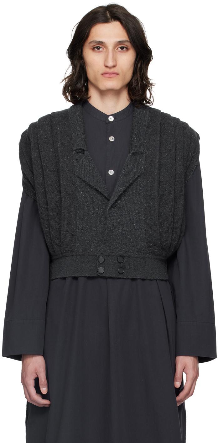 KIKO KOSTADINOV Gray Orson Cardigan In Shiny Graphite Product Image