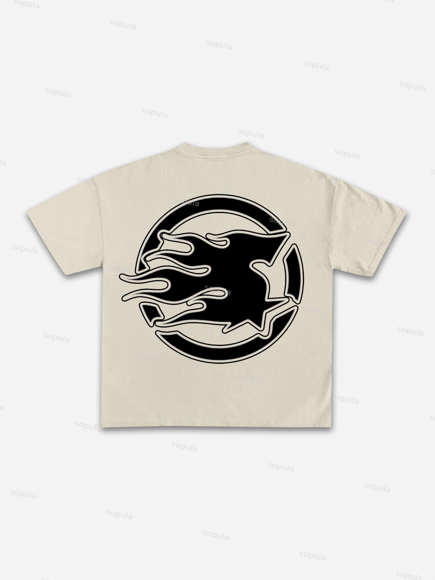 God With Us Vintage Cross Graphic Cotton T-shirt Product Image
