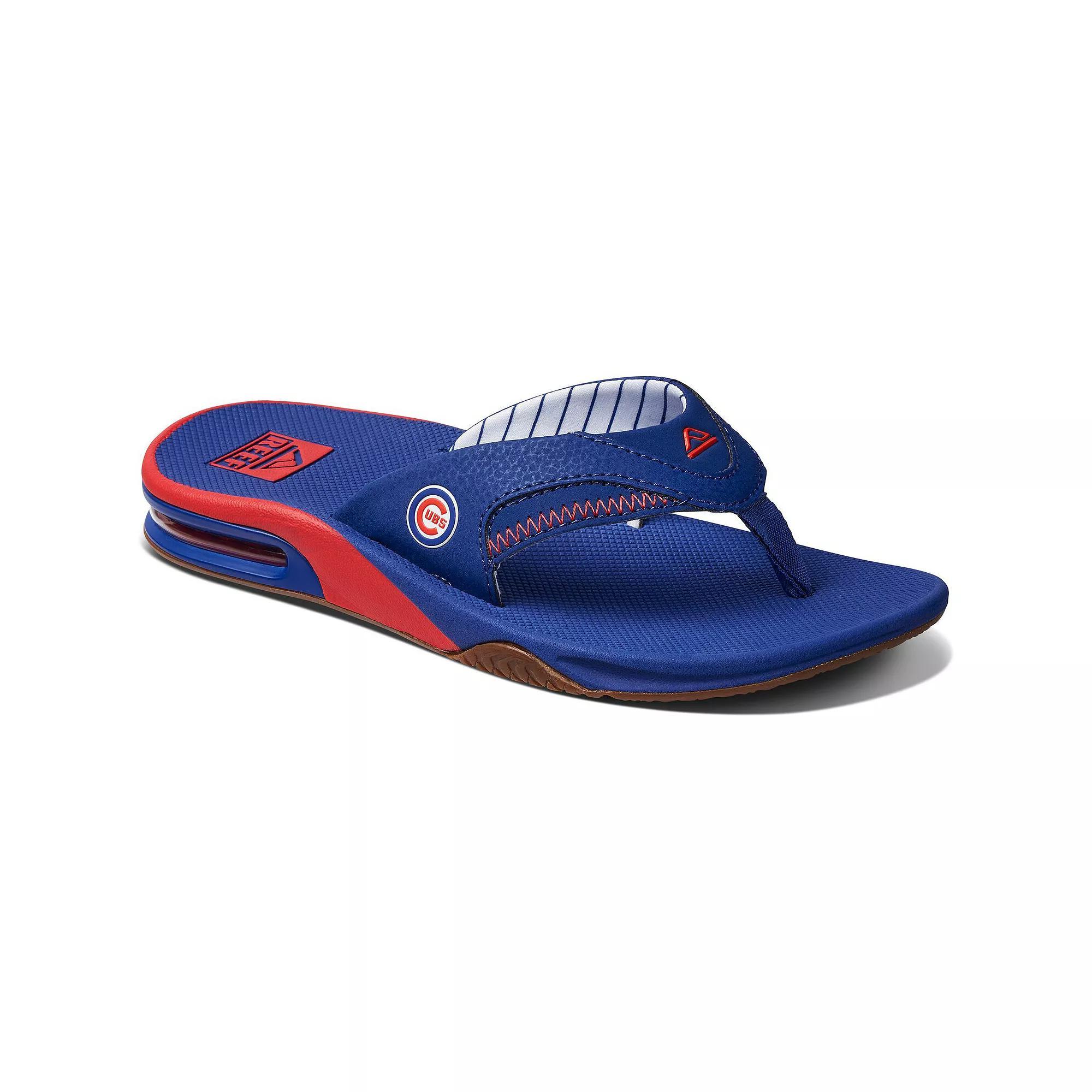 Women's REEF Chicago Cubs Fanning Bottle Opener Sandals, Size: 5, Blue Product Image