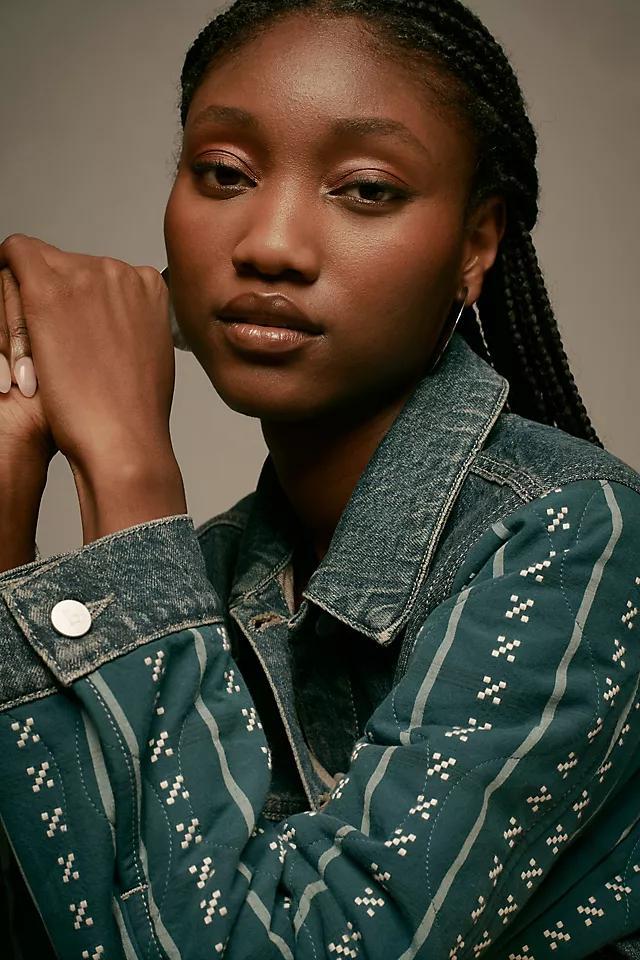 Pilcro Crafted-Sleeve Denim Jacket Product Image