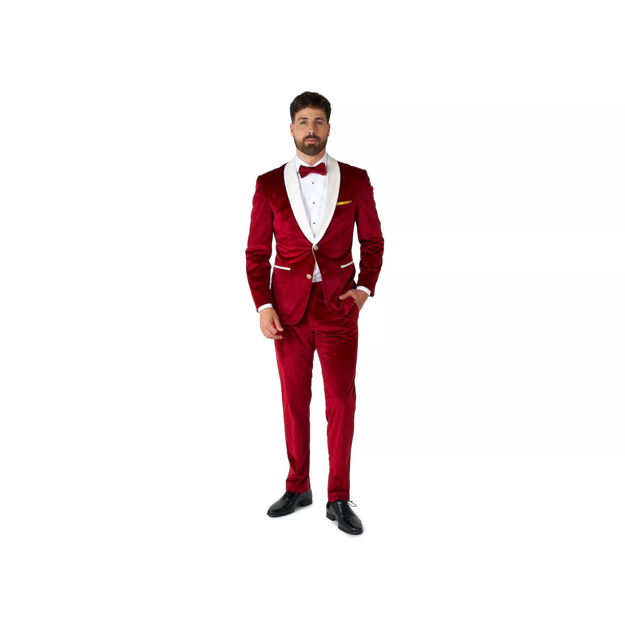 Men's OppoSuits Modern-Fit Velvet Vibes Classy Santa Christmas Novelty Suit Set, Size: 50 - Regular Product Image