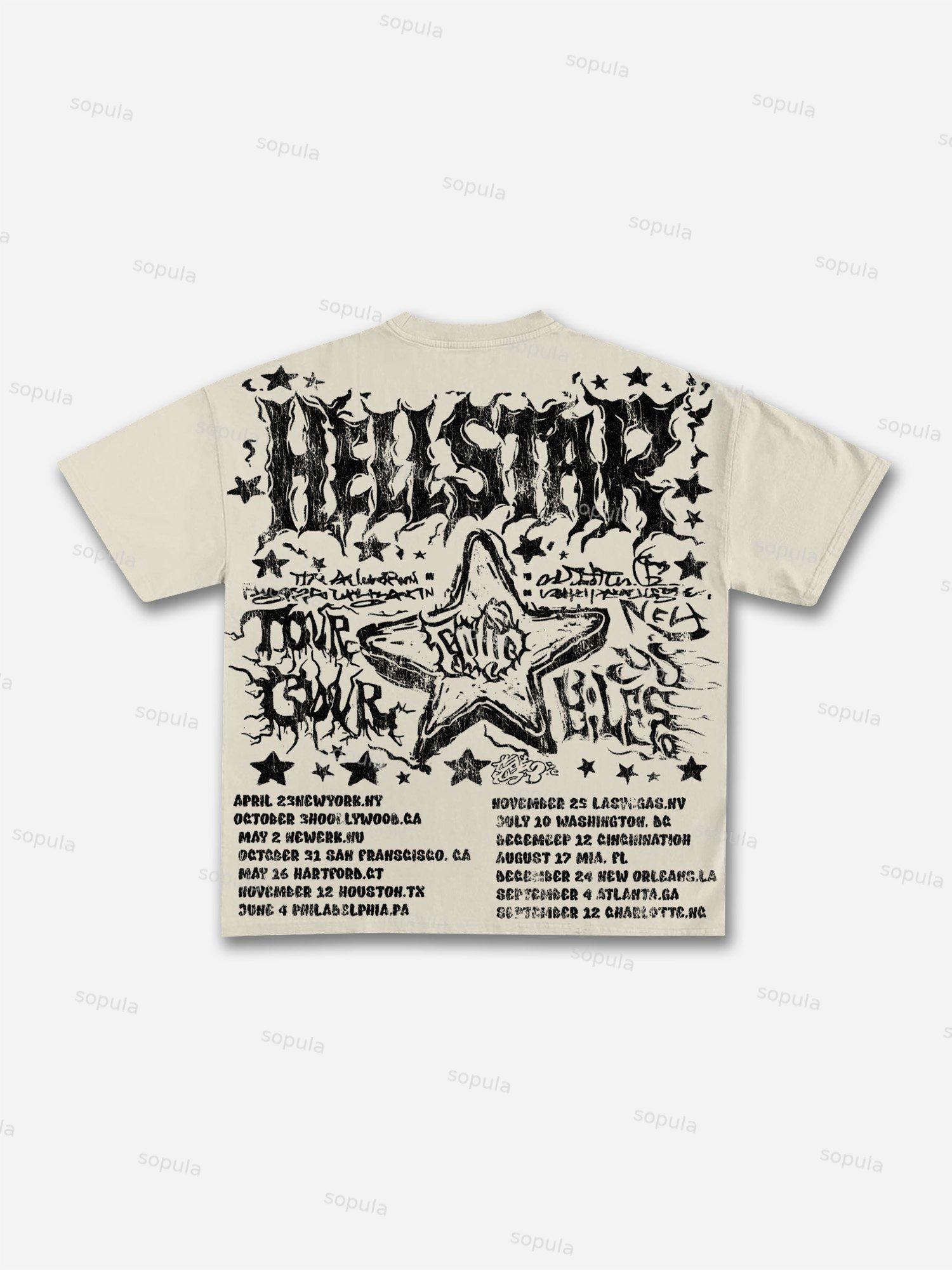 Divine Heat Street Cherub Graphic Cotton T-shirt Product Image