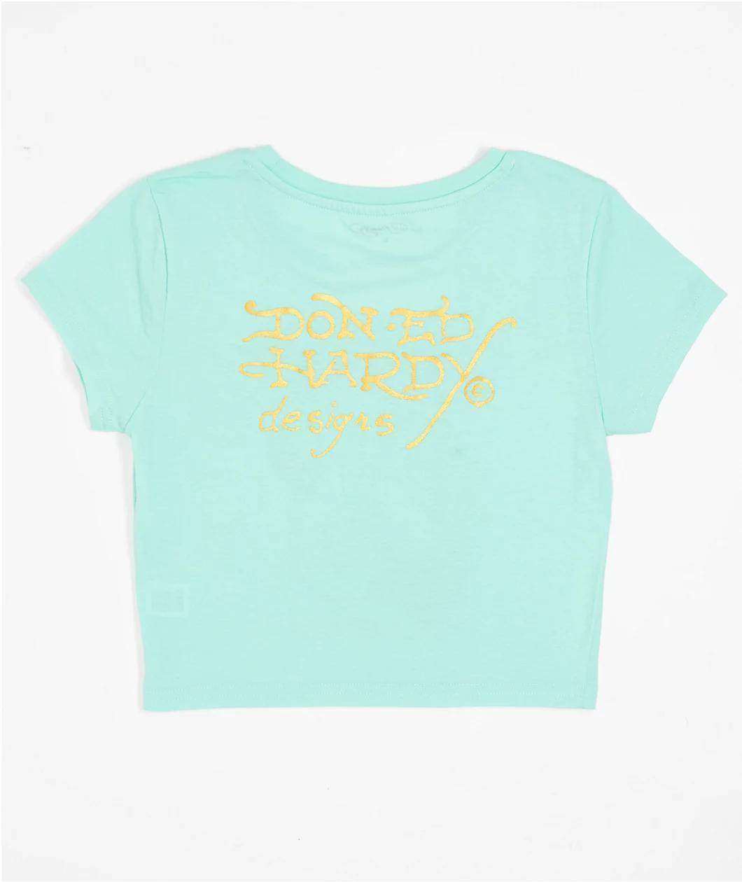 Ed Hardy Hand Mint Crop T-Shirt Product Image