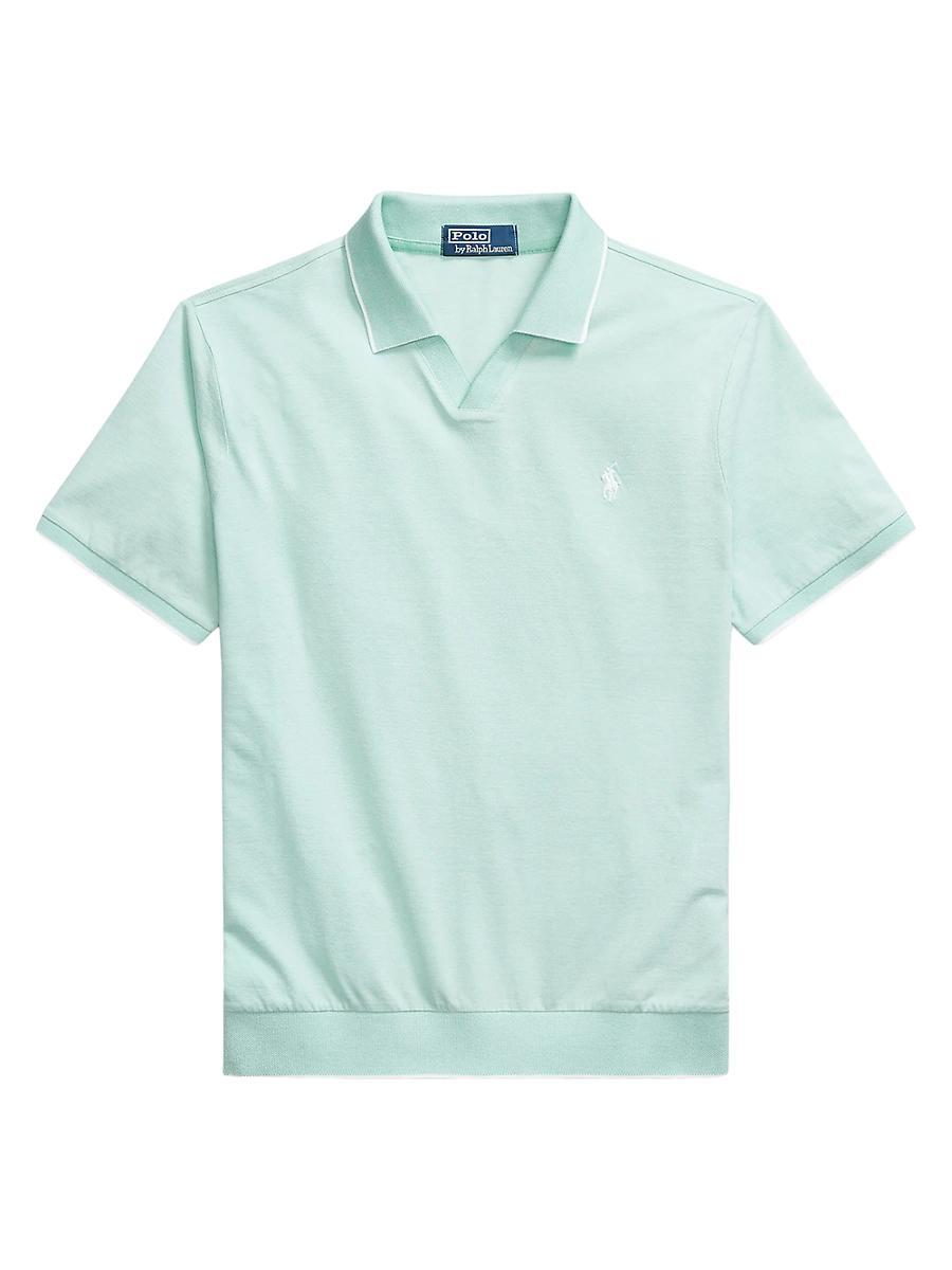 Mens Jacquard Mesh Polo Shirt Product Image