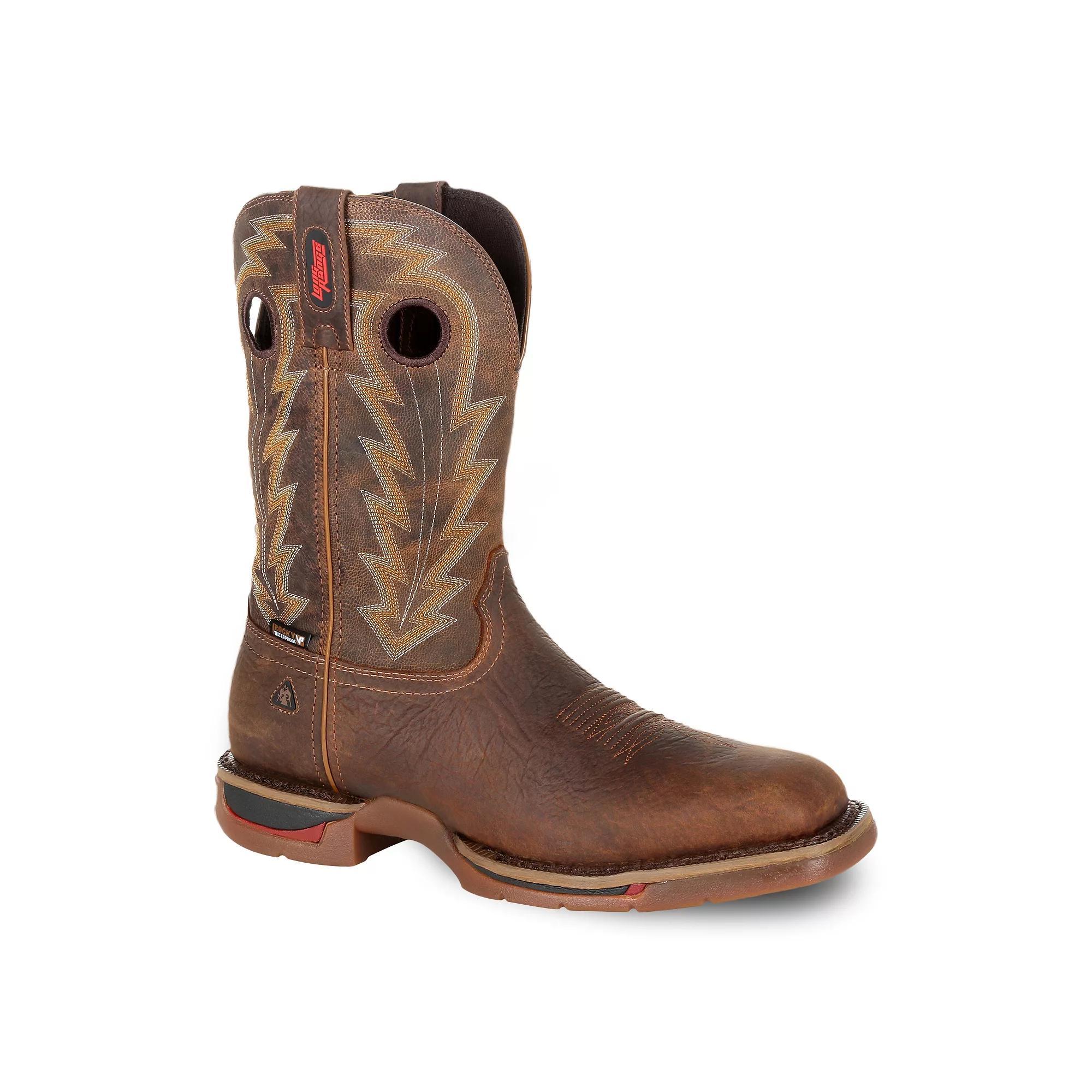 Rocky Long Range Men's Waterproof Western Boots, Size: 8 Wide, Distressed Brown Product Image