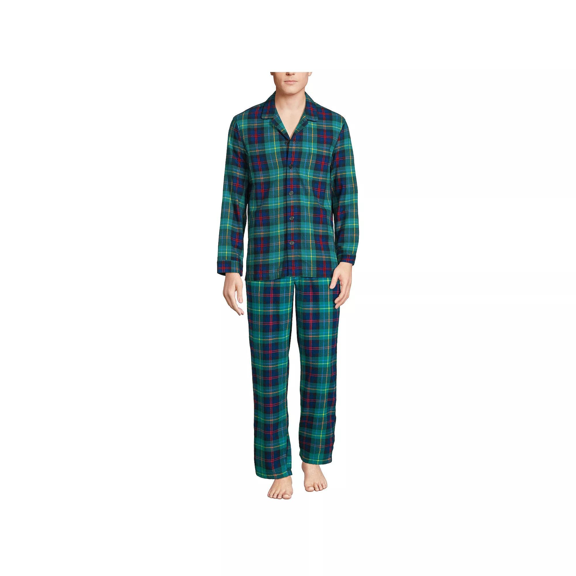 Mens Lands End Flannel Pajama Shirt Product Image