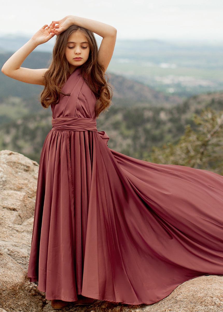 Junie Impact Dress in Cedarwood Girls Product Image