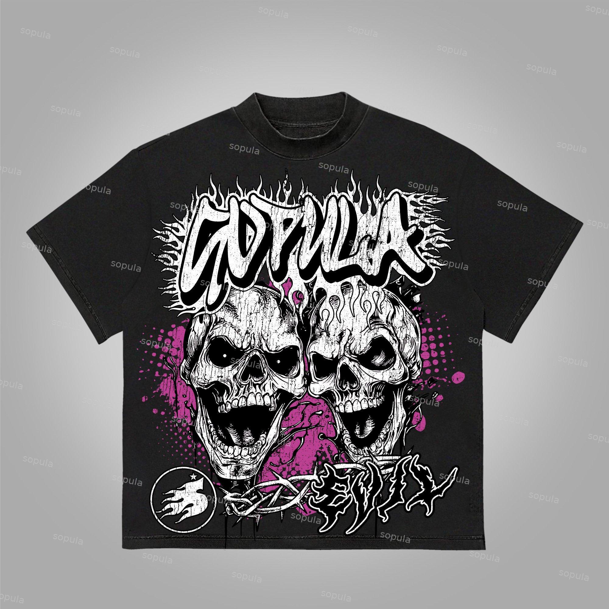 Sopula You Better Know Evil Skull Graphic Cotton T-Shirt Product Image