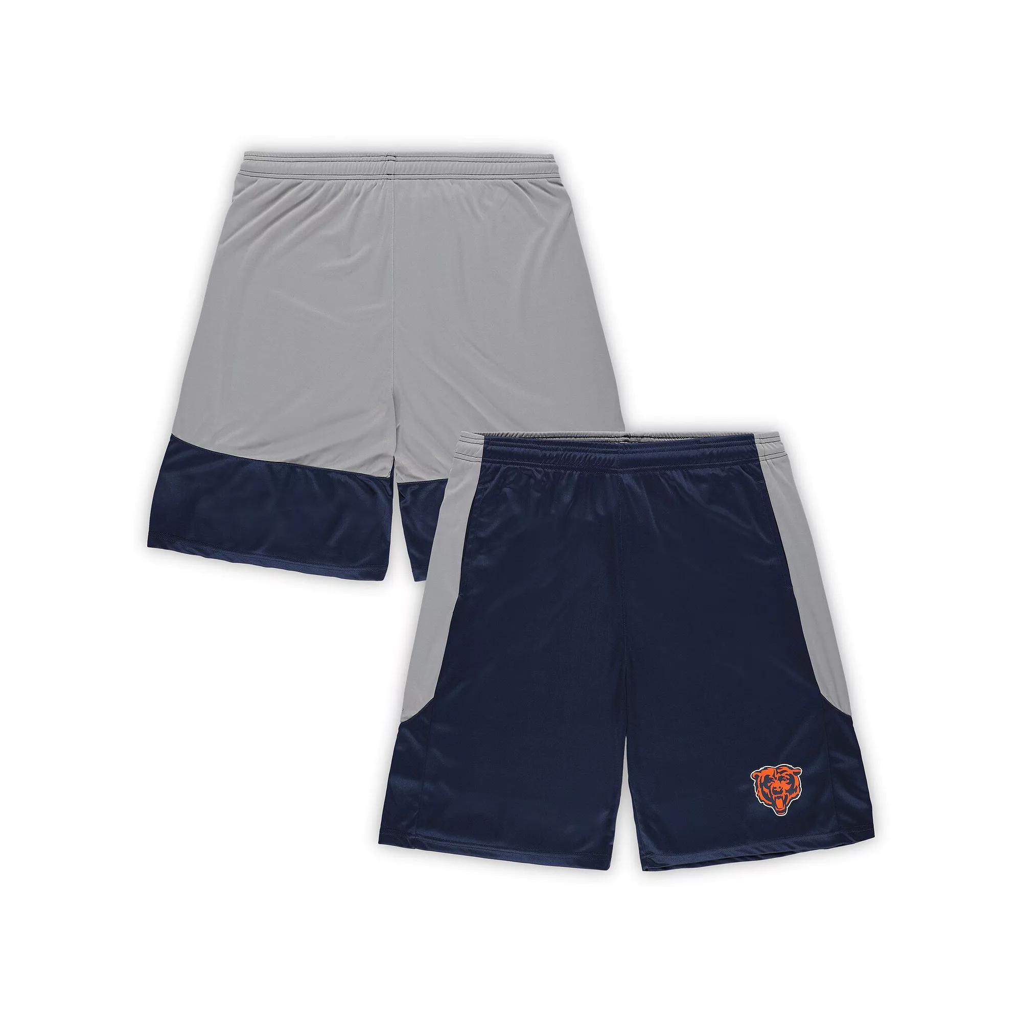 Men's Fanatics Navy Chicago Bears Big & Tall Team Logo Shorts, Size: 5XB, Blue Product Image