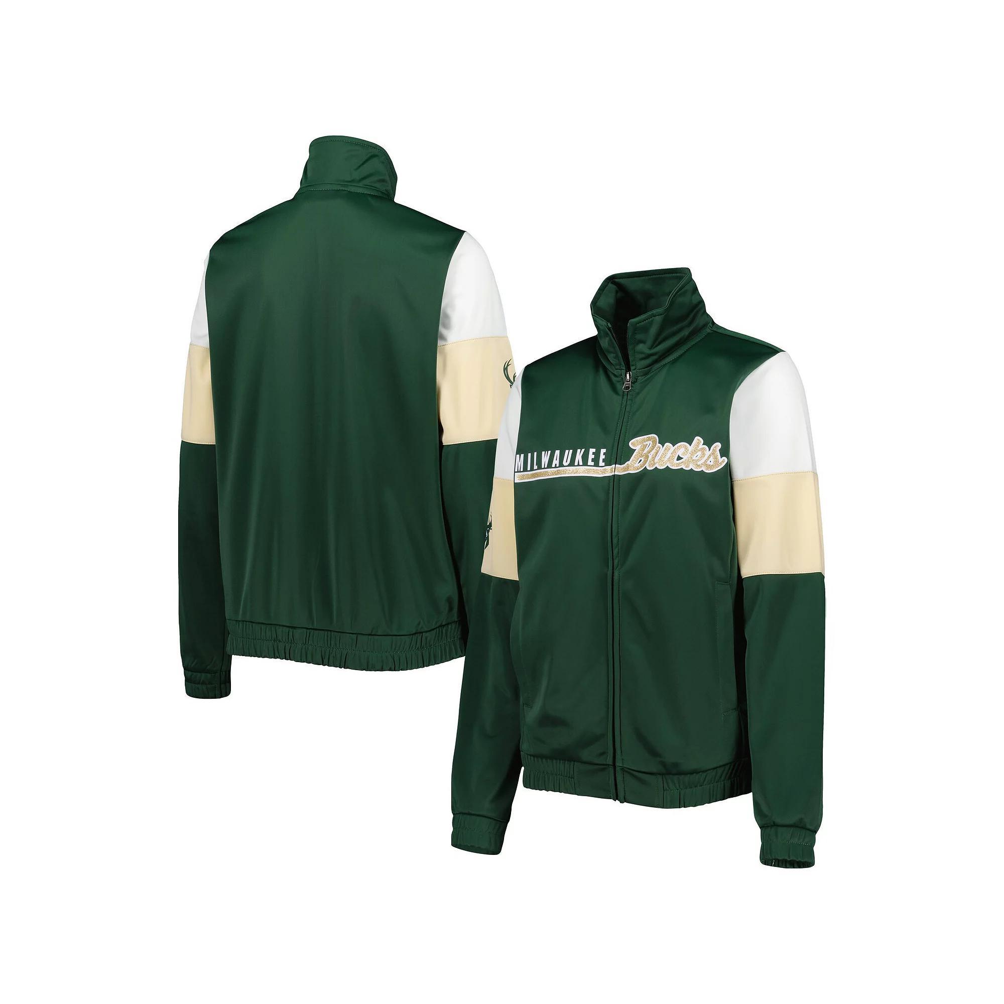 Women's G-III 4Her by Carl Banks Hunter Green Milwaukee Bucks Change Up Full-Zip Track Jacket, Size: Medium, Team Product Image