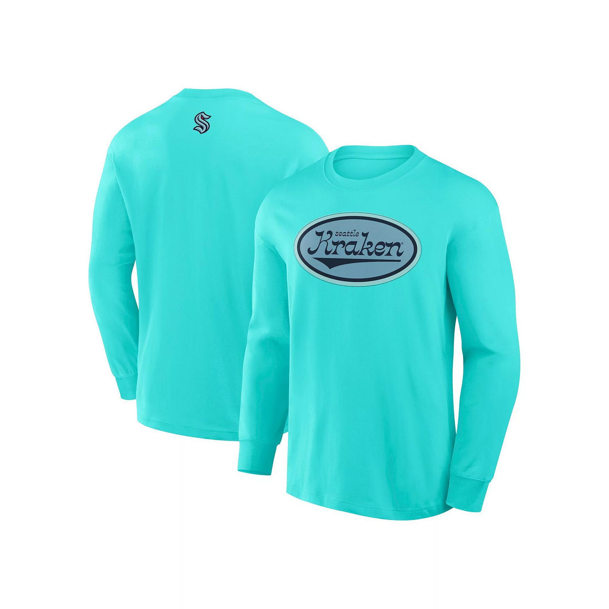 Men's Fanatics Light Blue Seattle Kraken Rewind Long Sleeve T-Shirt, Size: Medium, Krk Light Product Image