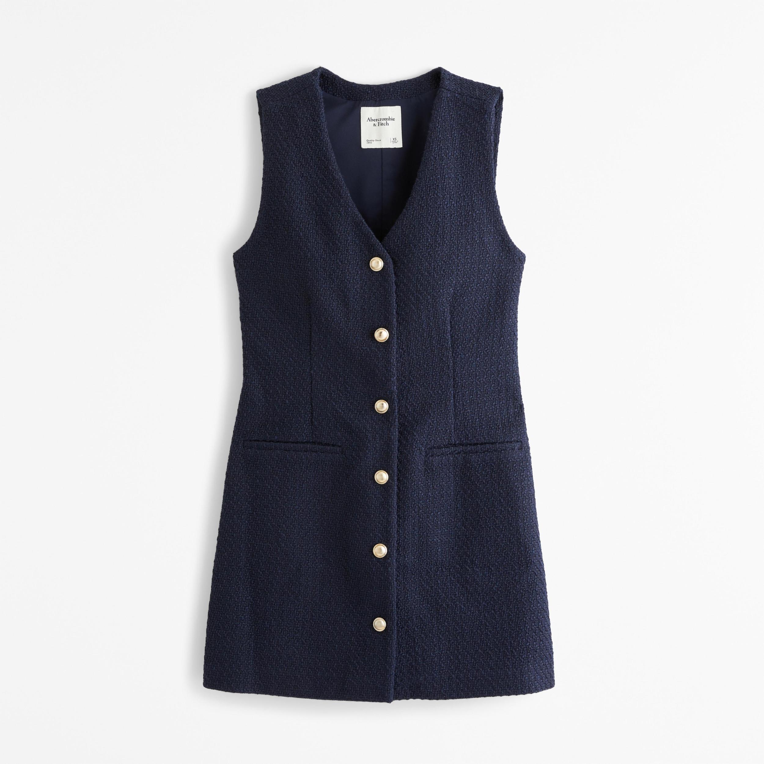 The A&F Mara Tweed Vest Mini Dress Product Image