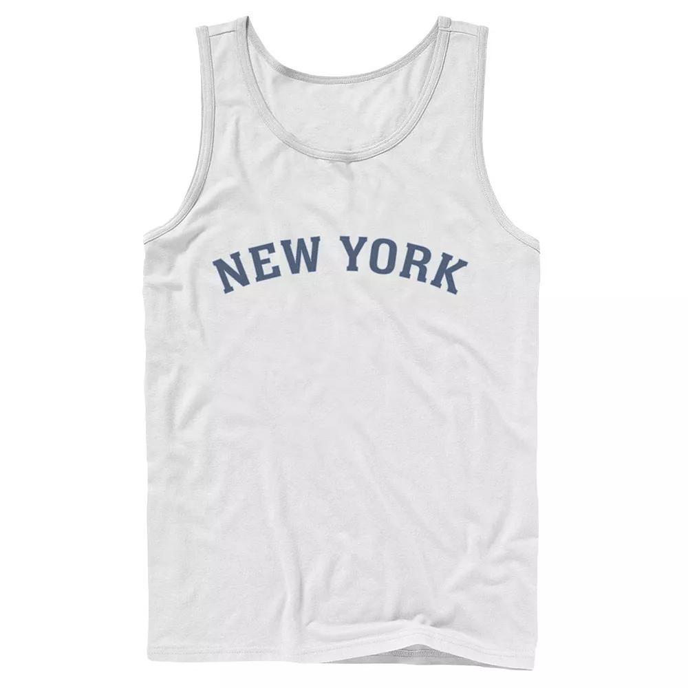 Men's City Of New York Collegiate Typographic Tank Top, Size: Large, White Product Image