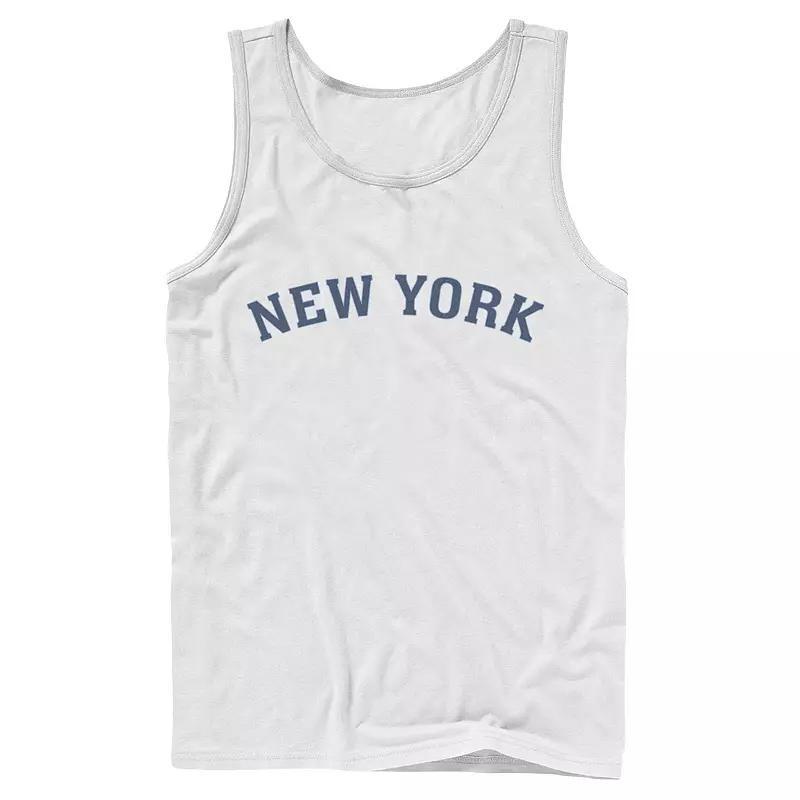 Men's City Of New York Collegiate Typographic Tank Top, Size: Large, White Product Image