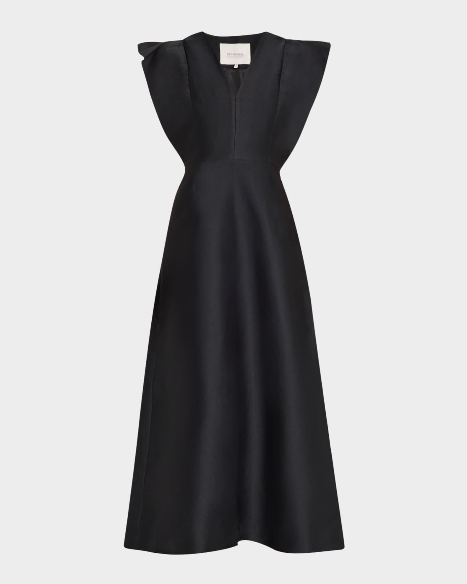 Electra Ruffle Cap-Sleeve Midi Dress Product Image