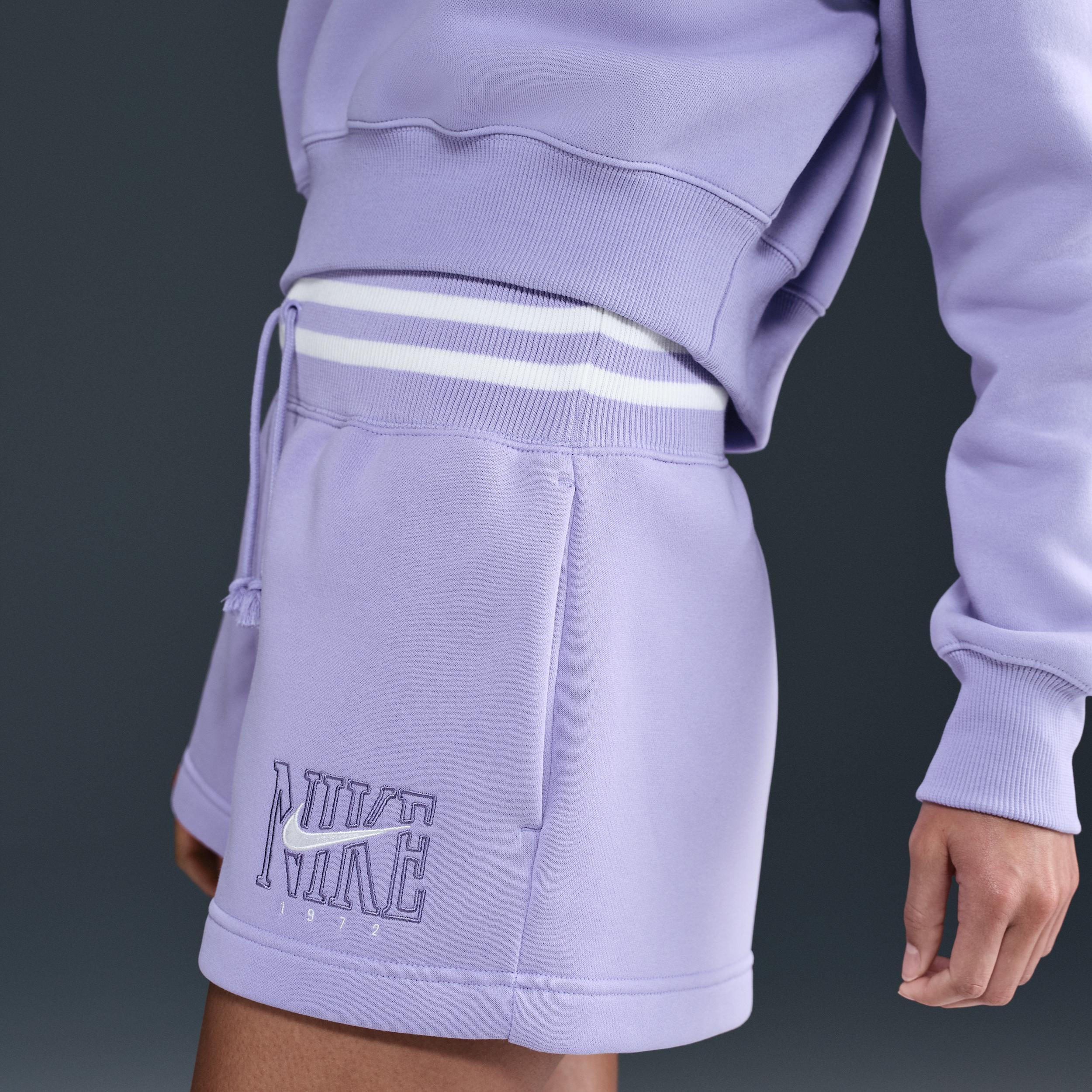 Nike Sportswear Phoenix Fleece Women's High-Waisted Loose Graphic Shorts Product Image