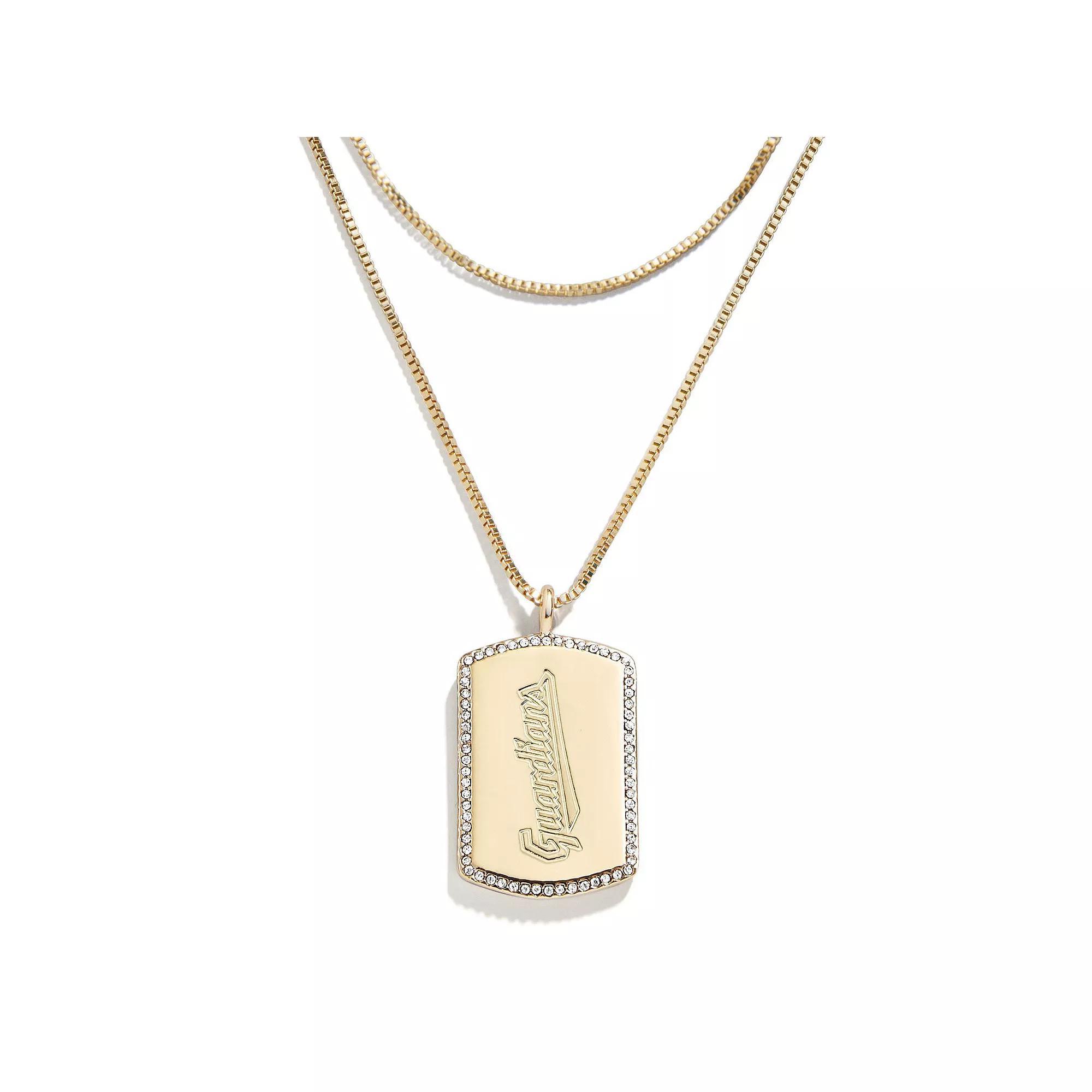 WEAR by Erin Andrews x Baublebar Cleveland Guardians Dog Tag Necklace, Women's, Grd Gold Product Image