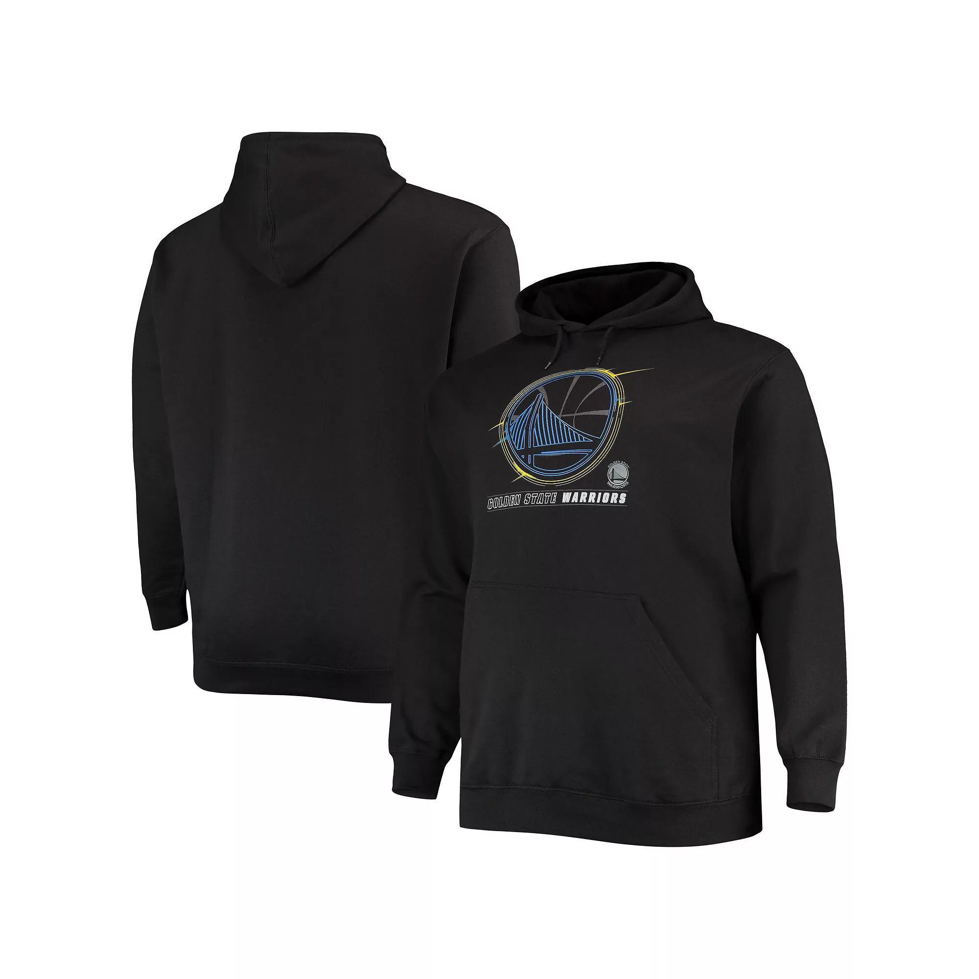 Men's Heathered Gray Golden State Warriors Big & Tall Heart & Soul Pullover Hoodie, Size: 2XB, Grey Product Image