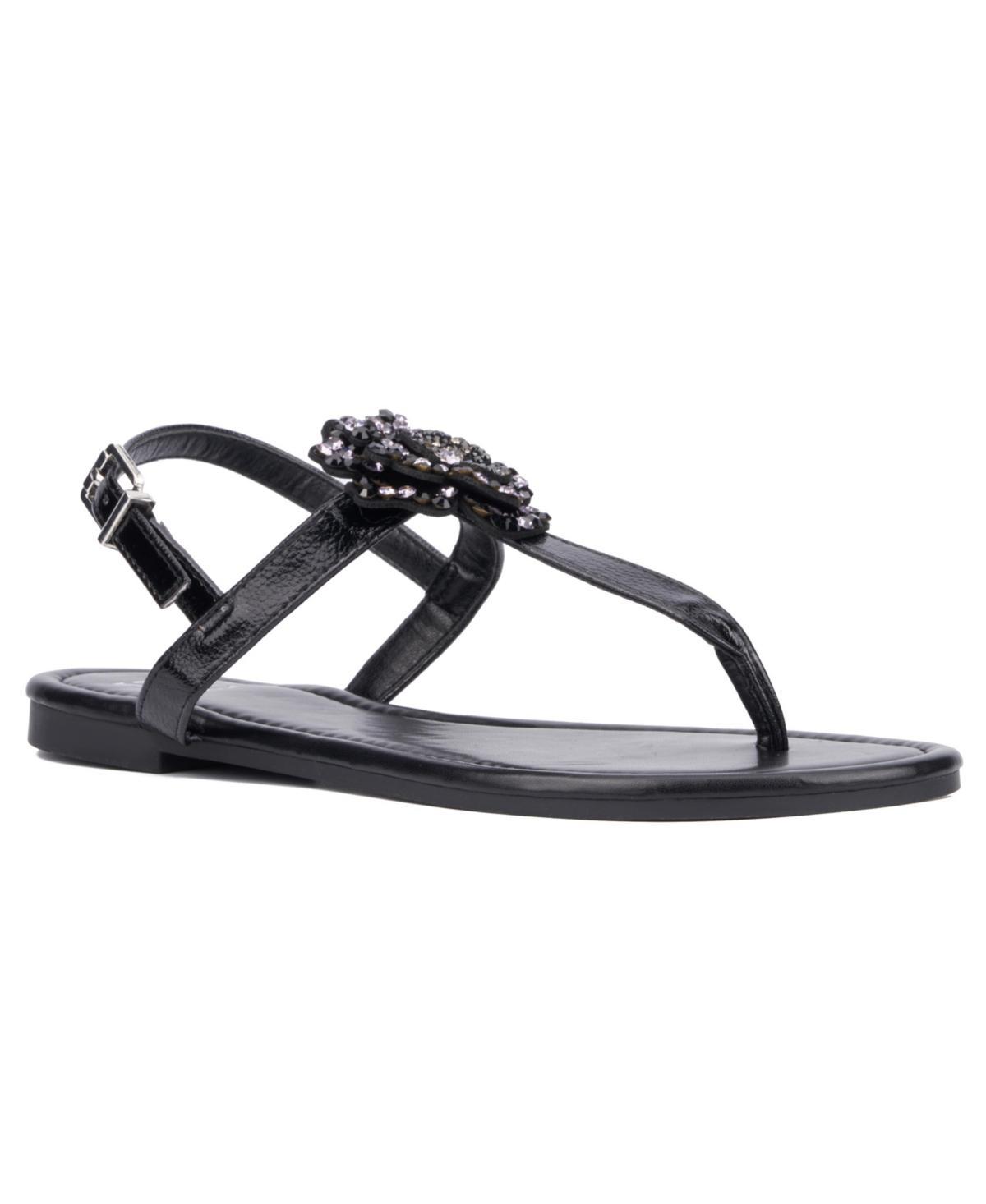 New York & Company® Ailis Women's T-Strap Sandals, Size: 8, Black Product Image