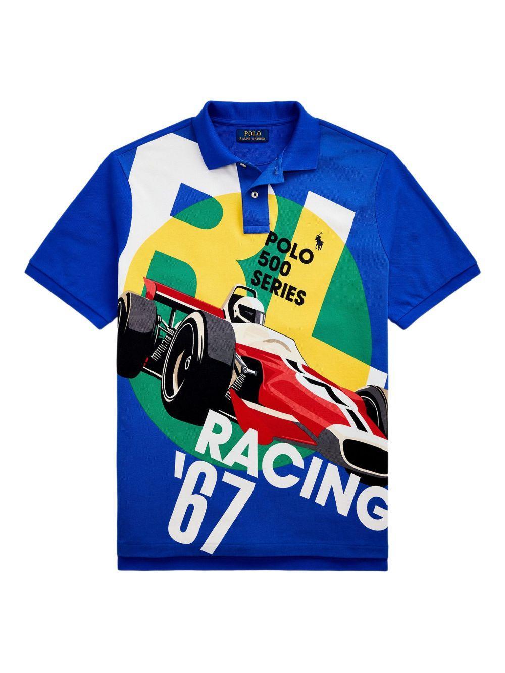 graphic-print polo shirt Product Image