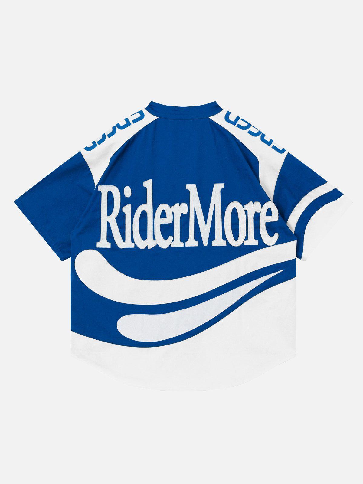 Aelfric Eden Racing Stand-up Collar Short Sleeve Shirts Product Image