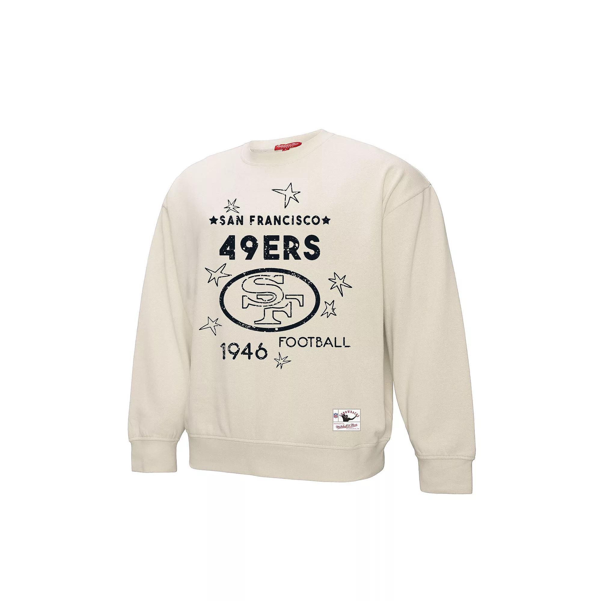 Women's Mitchell & Ness Cream San Francisco 49ers Shooting Stars Pullover Sweatshirt, Size: XS, Beige Product Image