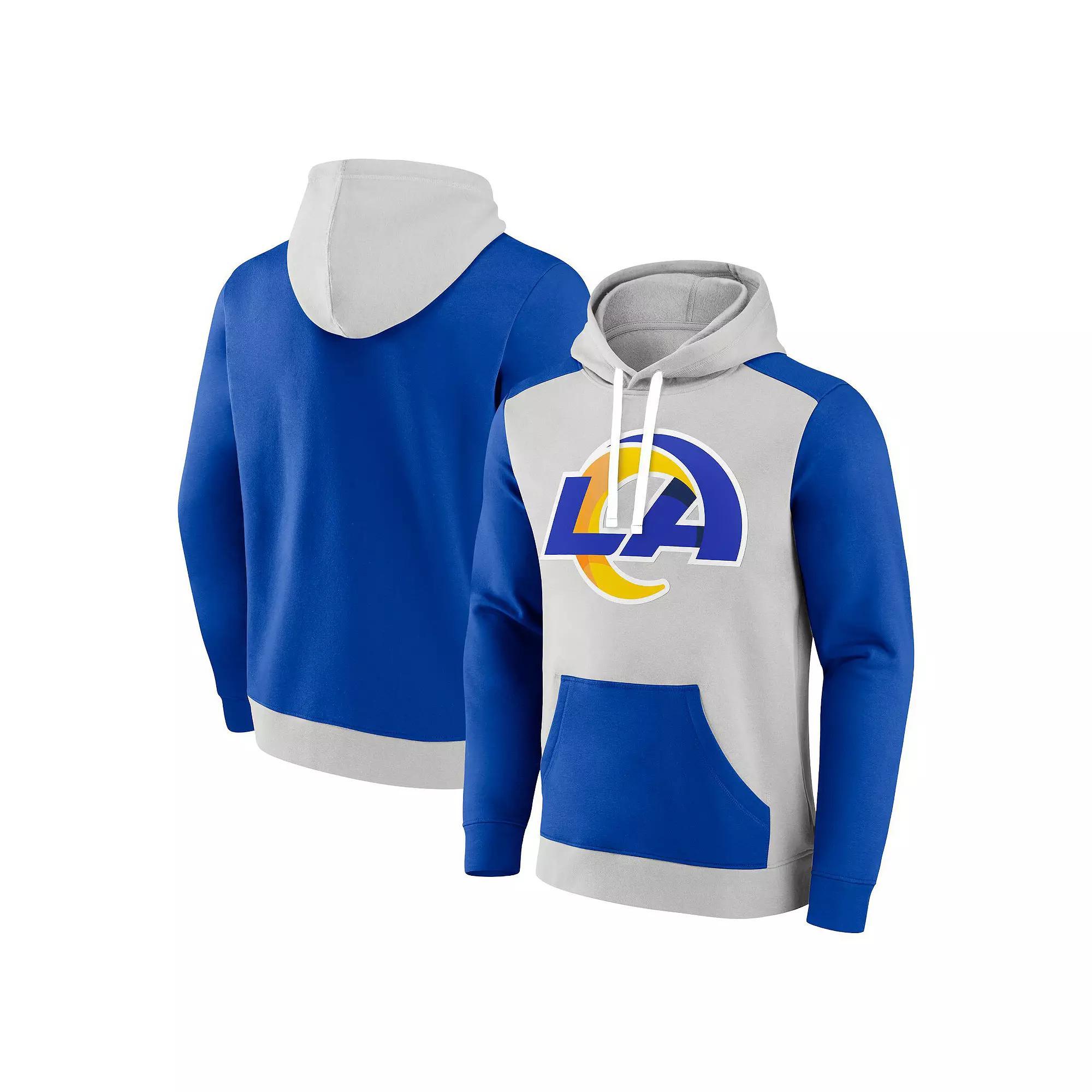 Men's Fanatics Branded Gray/Navy Chicago Bears Gridiron Classics Lost Step Pullover Hoodie, Size: Medium, Grey Product Image