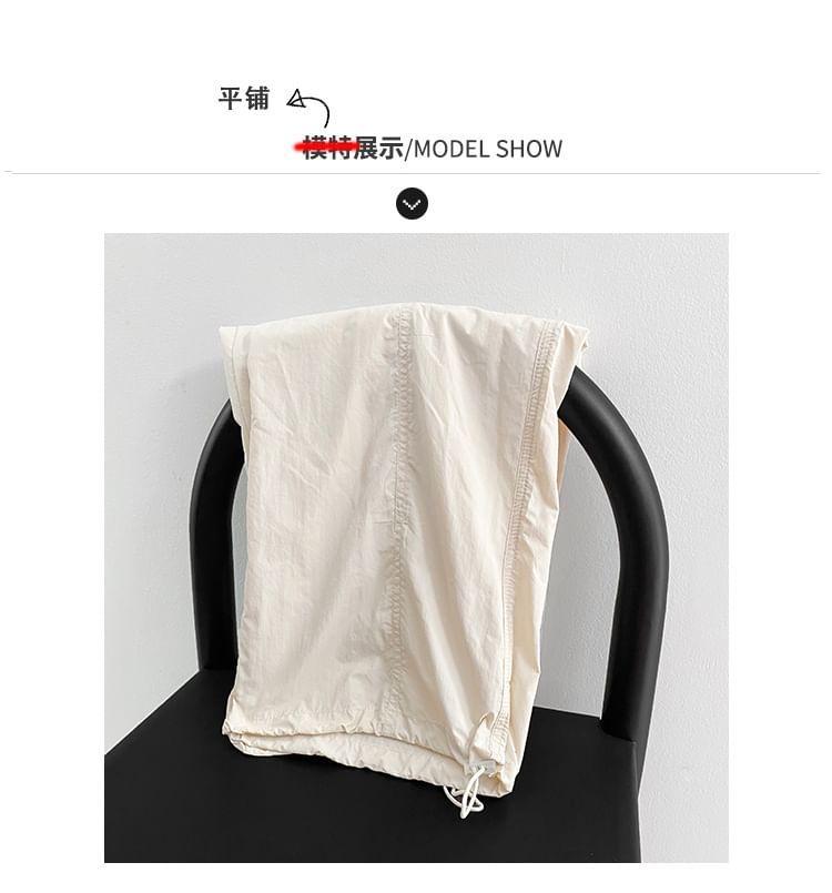 Quick-Dry Drawstring-Waist Parachute Pants in 5 Colors Product Image