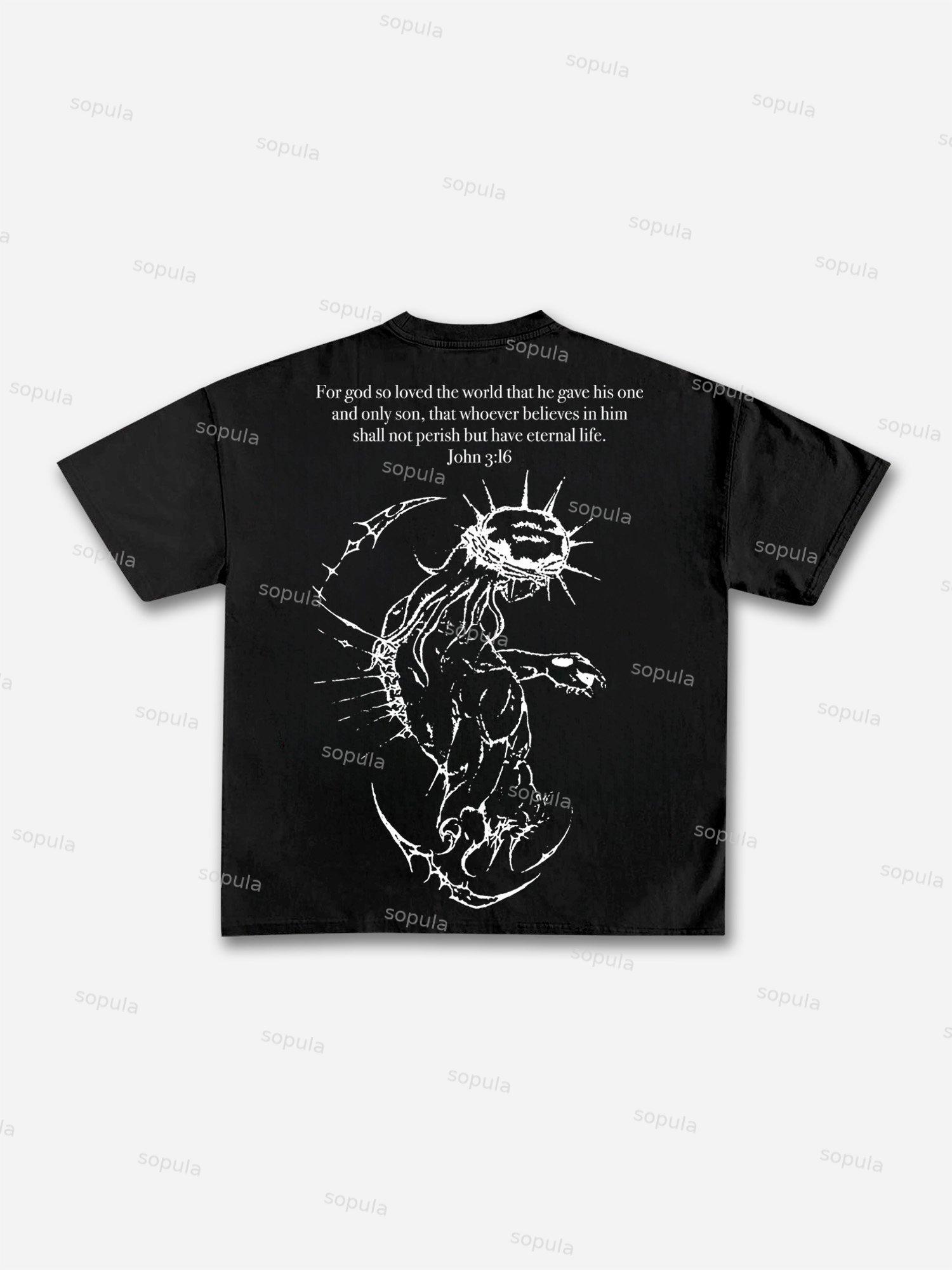 Jesus Is King Bible Jesus Graphic Cotton T-shirt Product Image