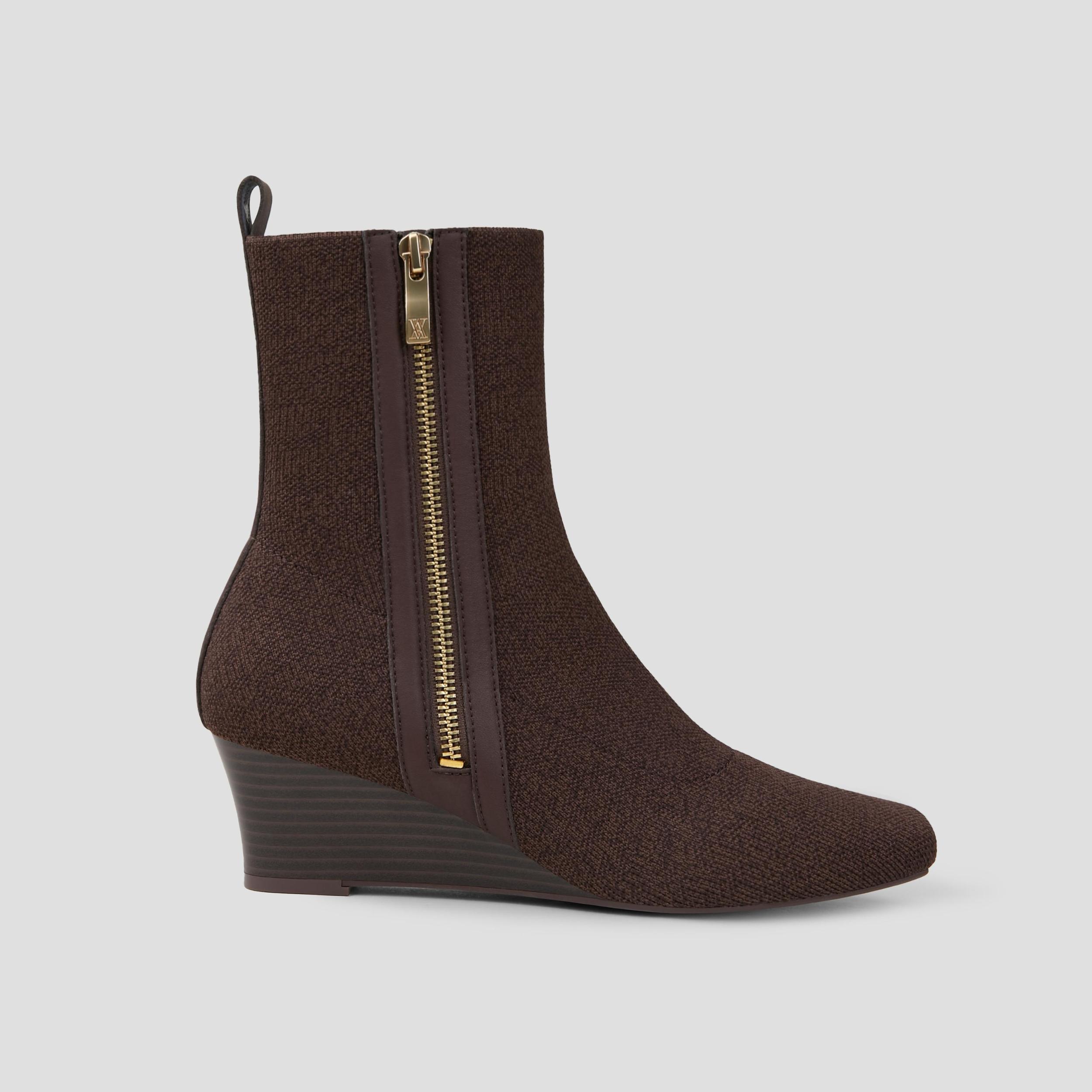 Square-Toe Water-Repellent Zipper Boots (Micaela) Product Image