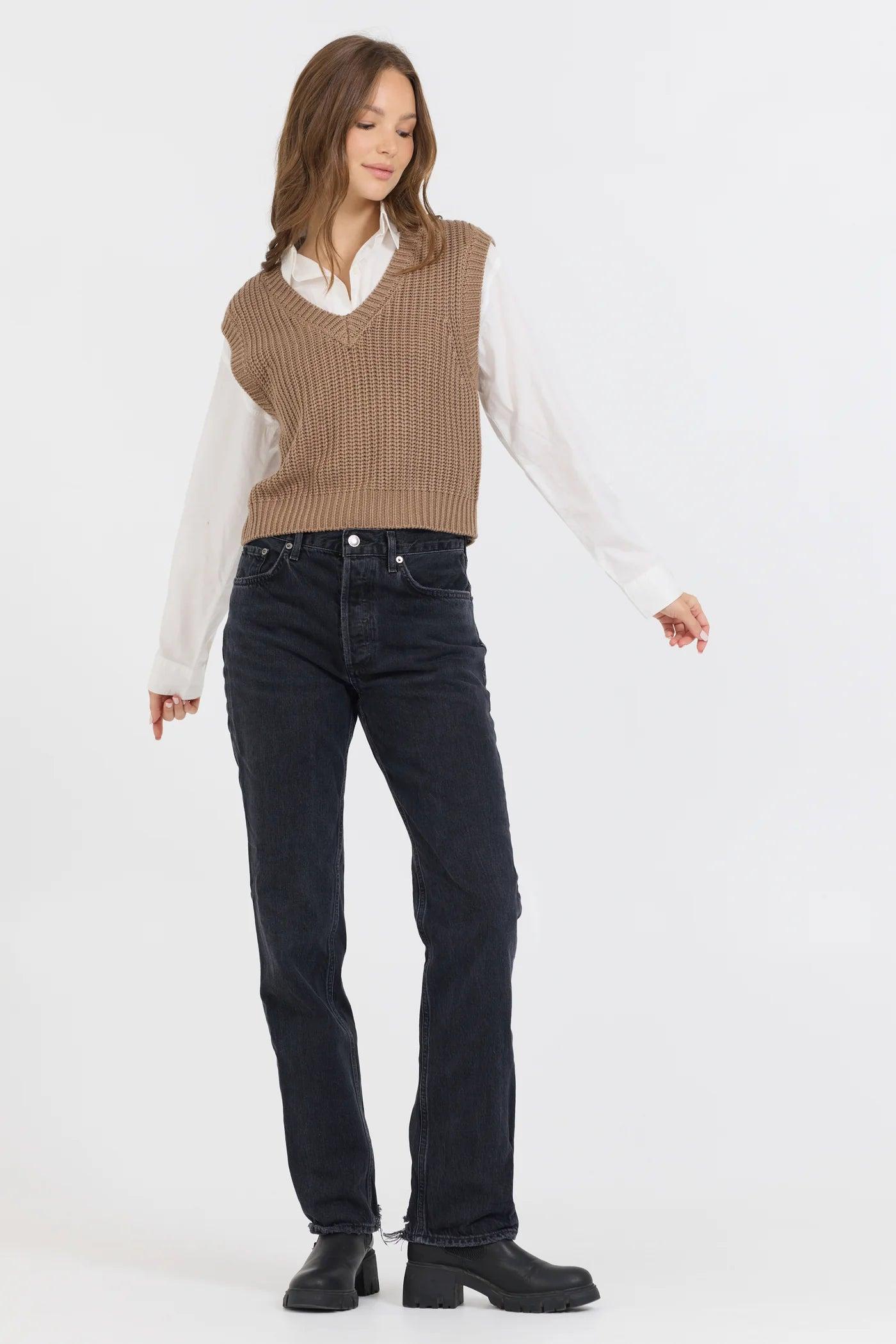 Two Fer Cropped Sweater Product Image