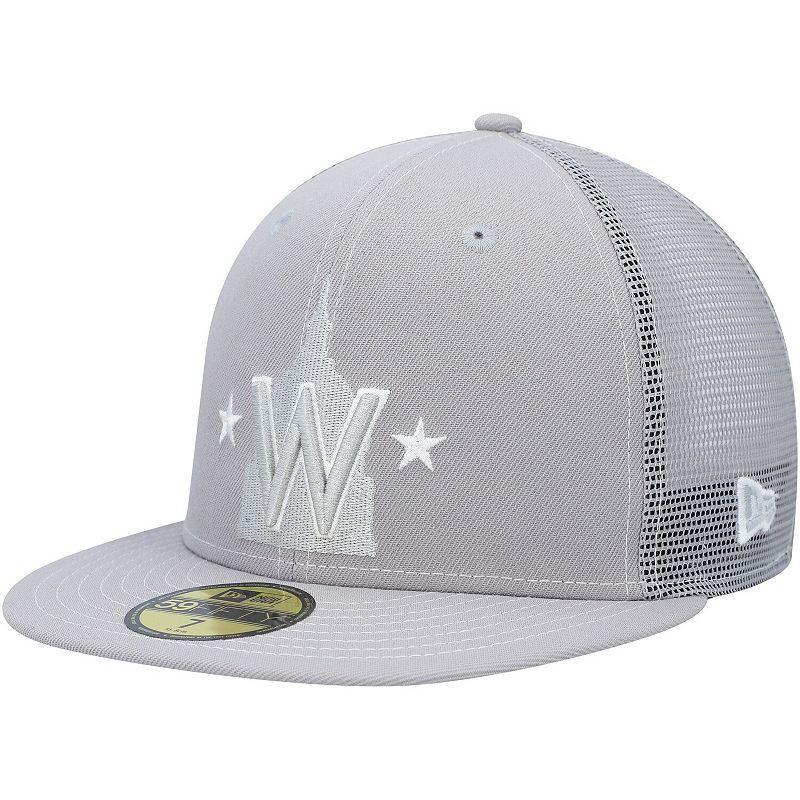 Men's New Era  Gray Washington Nationals 2023 On-Field Batting Practice 59FIFTY Fitted Hat, Size: 7 5/8, Grey Product Image