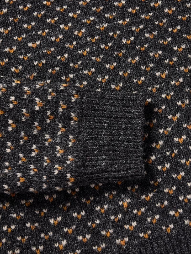 Donegal Crew Sweater - Charcoal Birdseye Marl Product Image