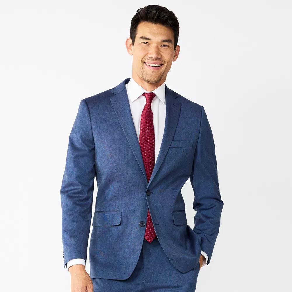 Men's Apt. 9® Premier Flex Performance Slim-Fit Washable Suit Jacket, Size: 44 LONG, Blue Neat Product Image
