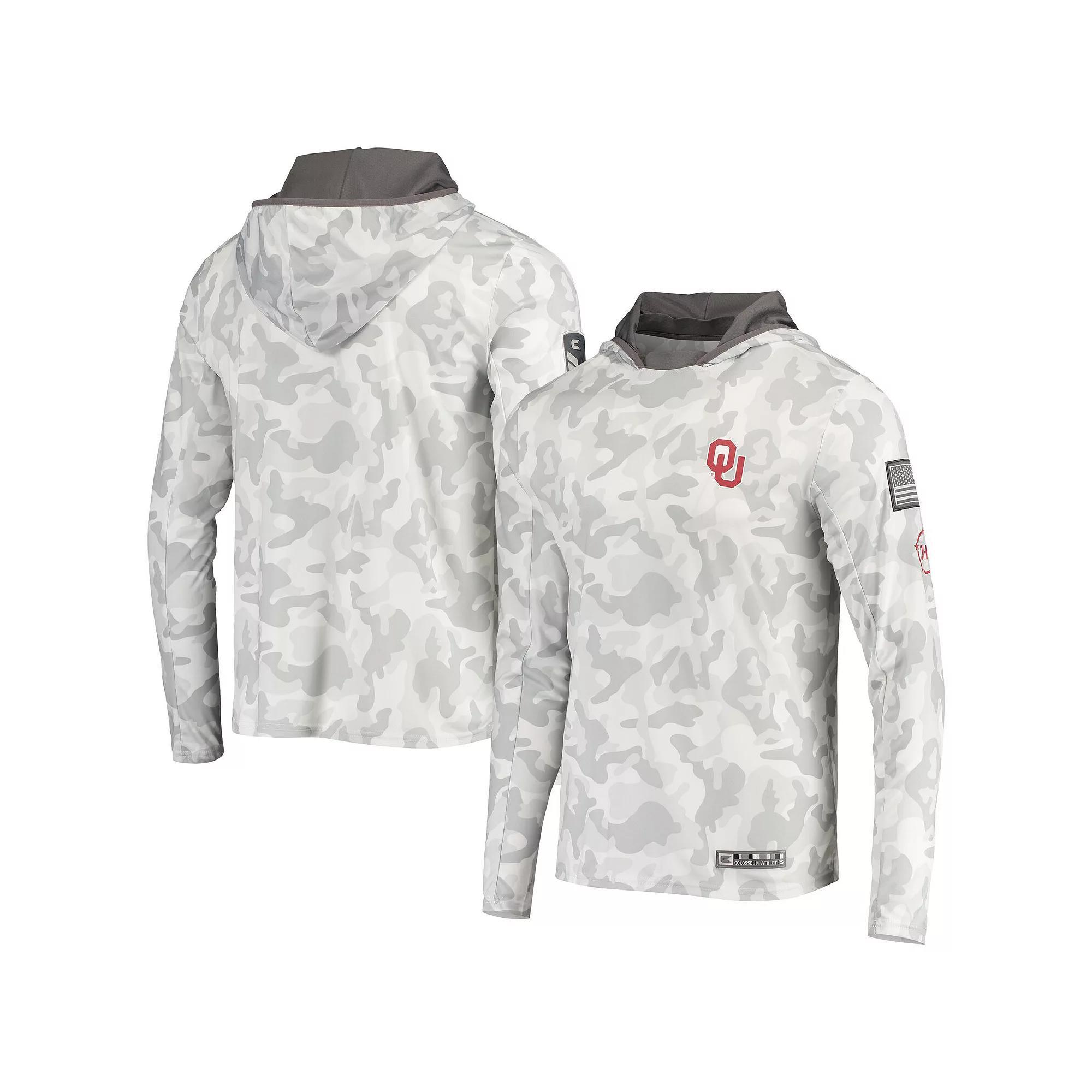 Men's Colosseum Arctic Camo Oklahoma Sooners OHT Military Appreciation Long Sleeve Hoodie Top, Size: 2XL, Team Product Image