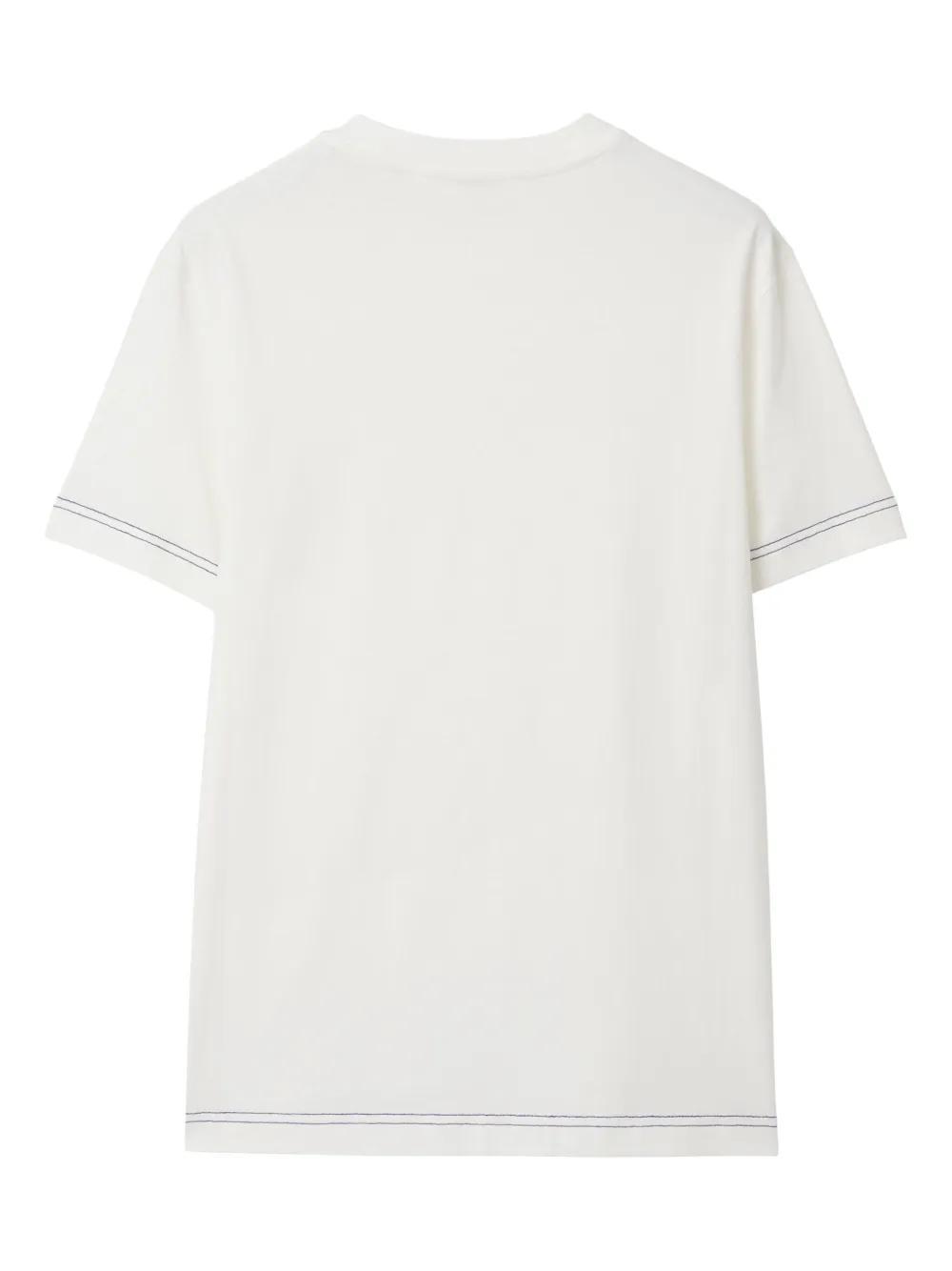 logo-embroidered organic cotton T-shirt Product Image