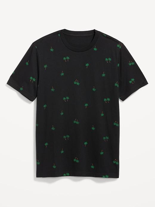 Crew-Neck Striped T-Shirt Product Image