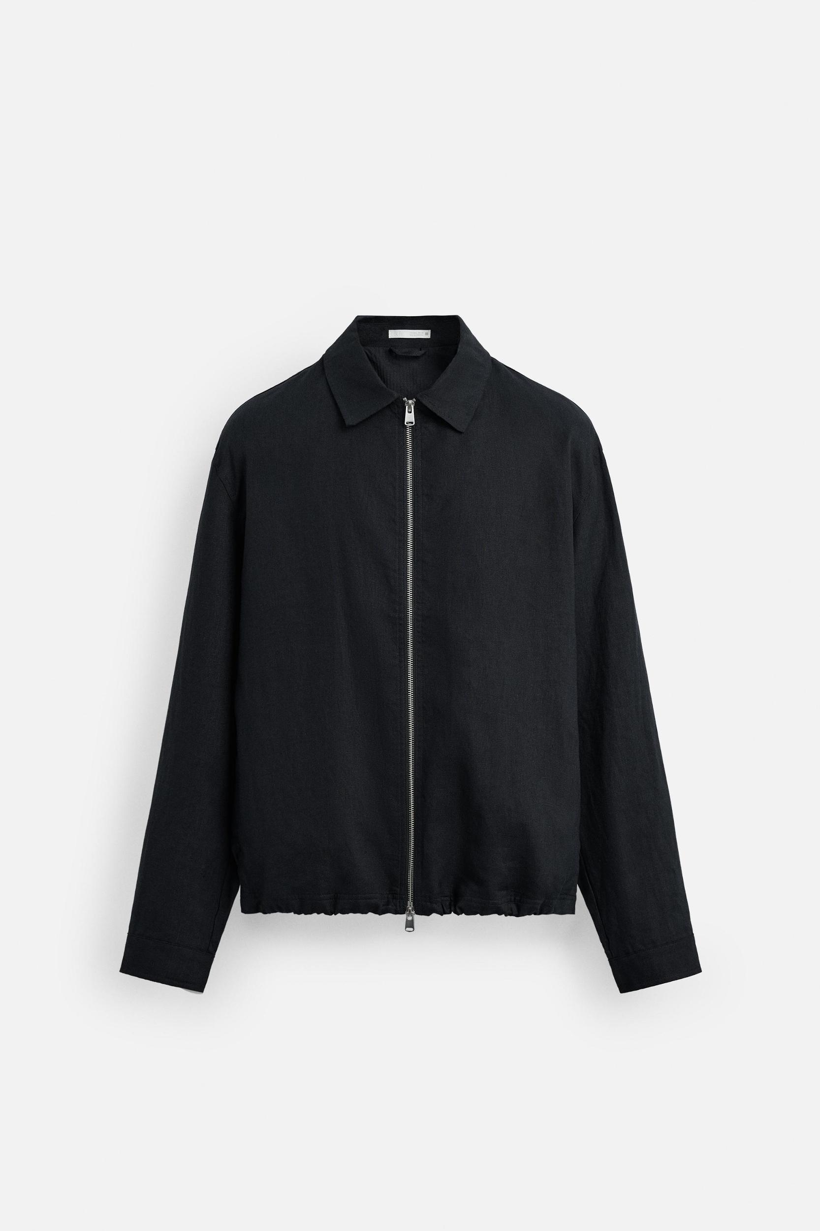100% LINEN OVERSHIRT Product Image