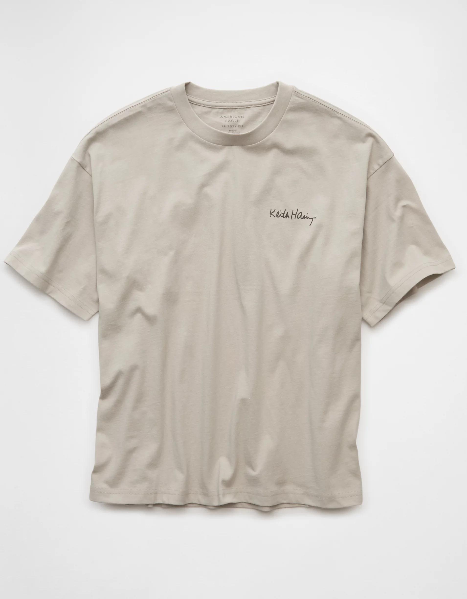 AE Boxy Keith Haring Graphic T-Shirt Product Image