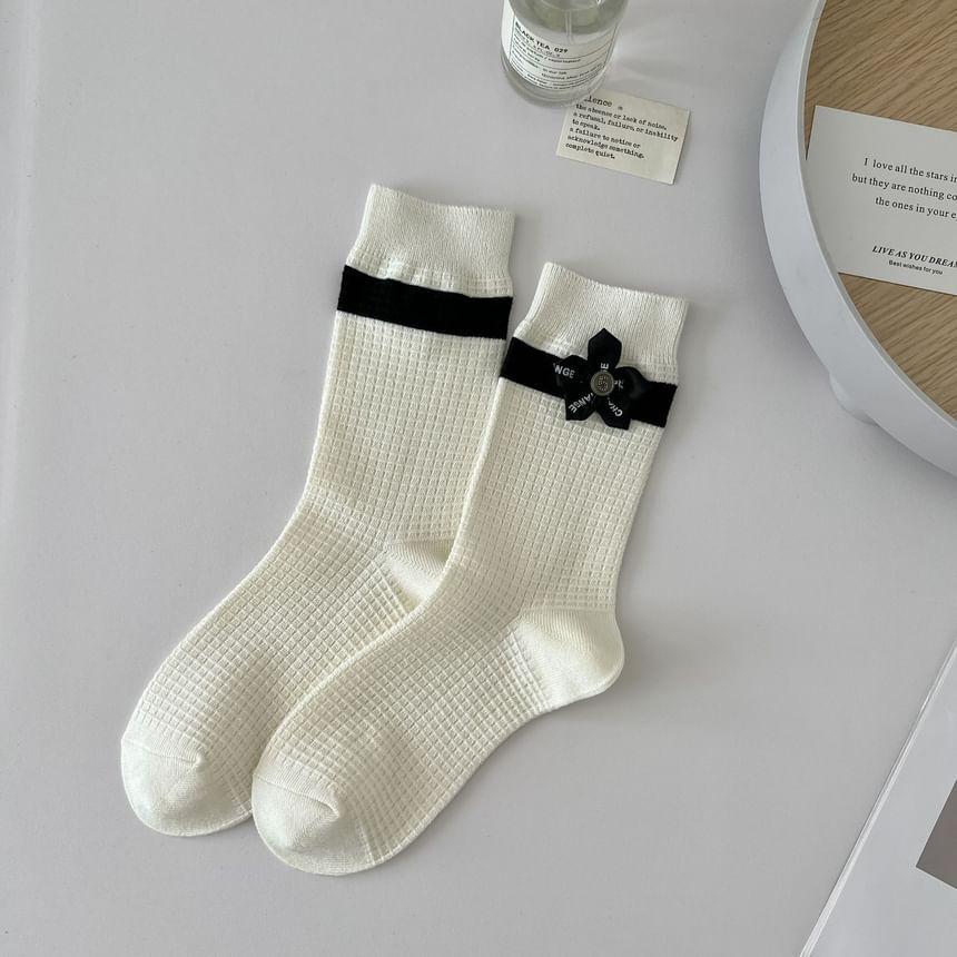 Striped Socks / Plain Ruffle Socks Product Image