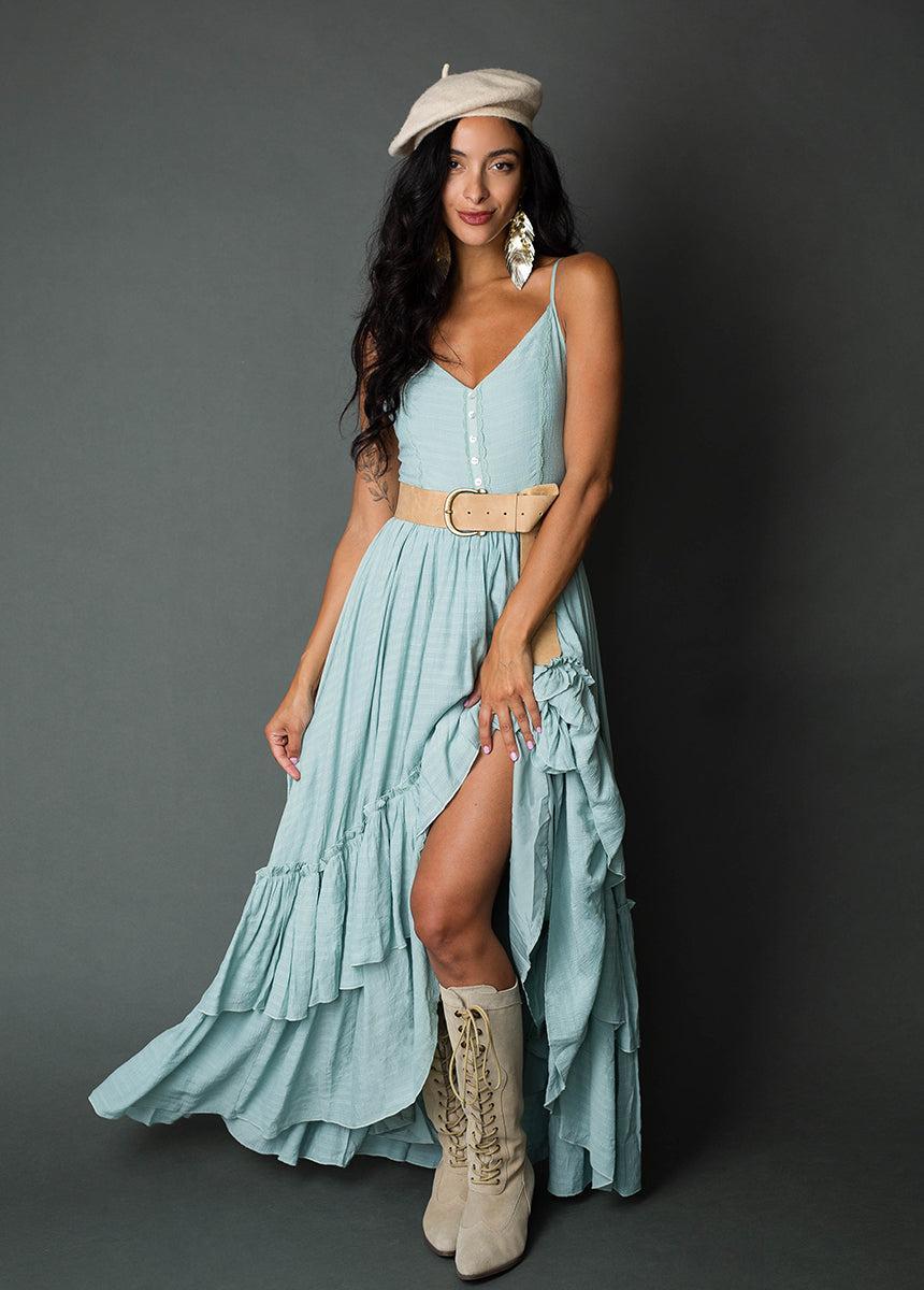 Everlie Dress in Blue Smoke Female Product Image