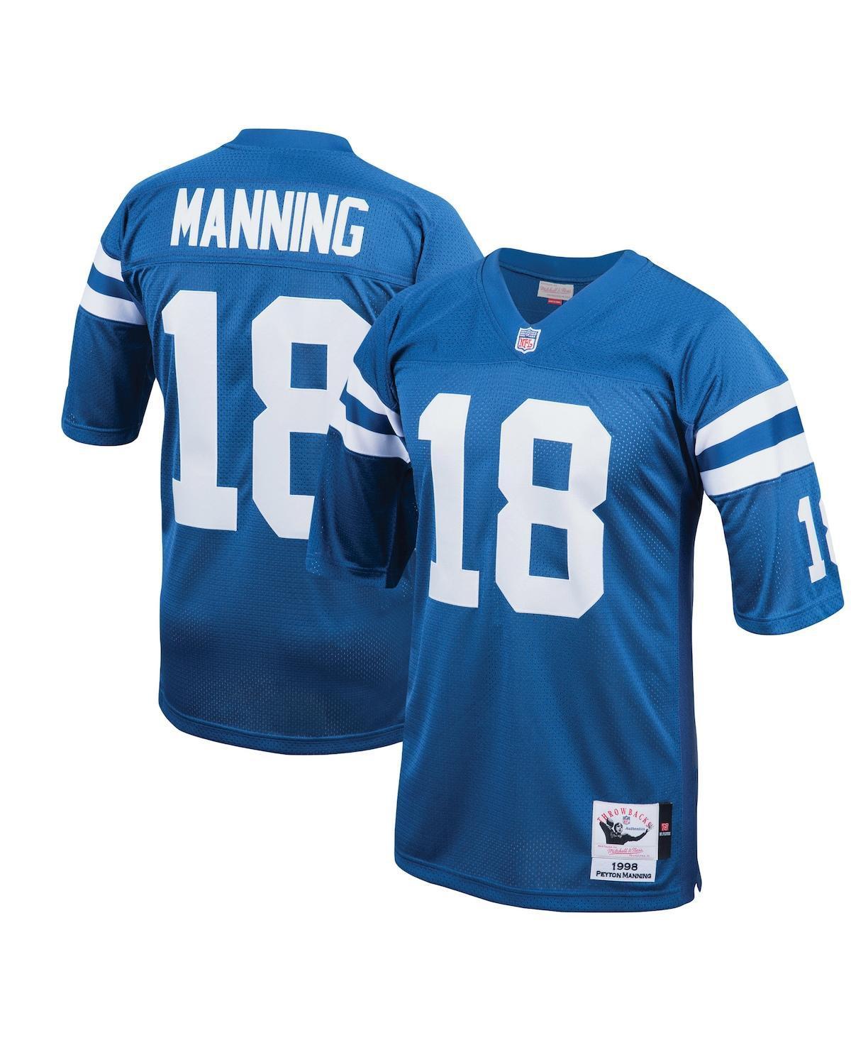 Men's Mitchell & Ness Peyton Manning Royal Indianapolis Colts 1998 Authentic Throwback Retired Player Jersey, Size: 52, Blue Product Image