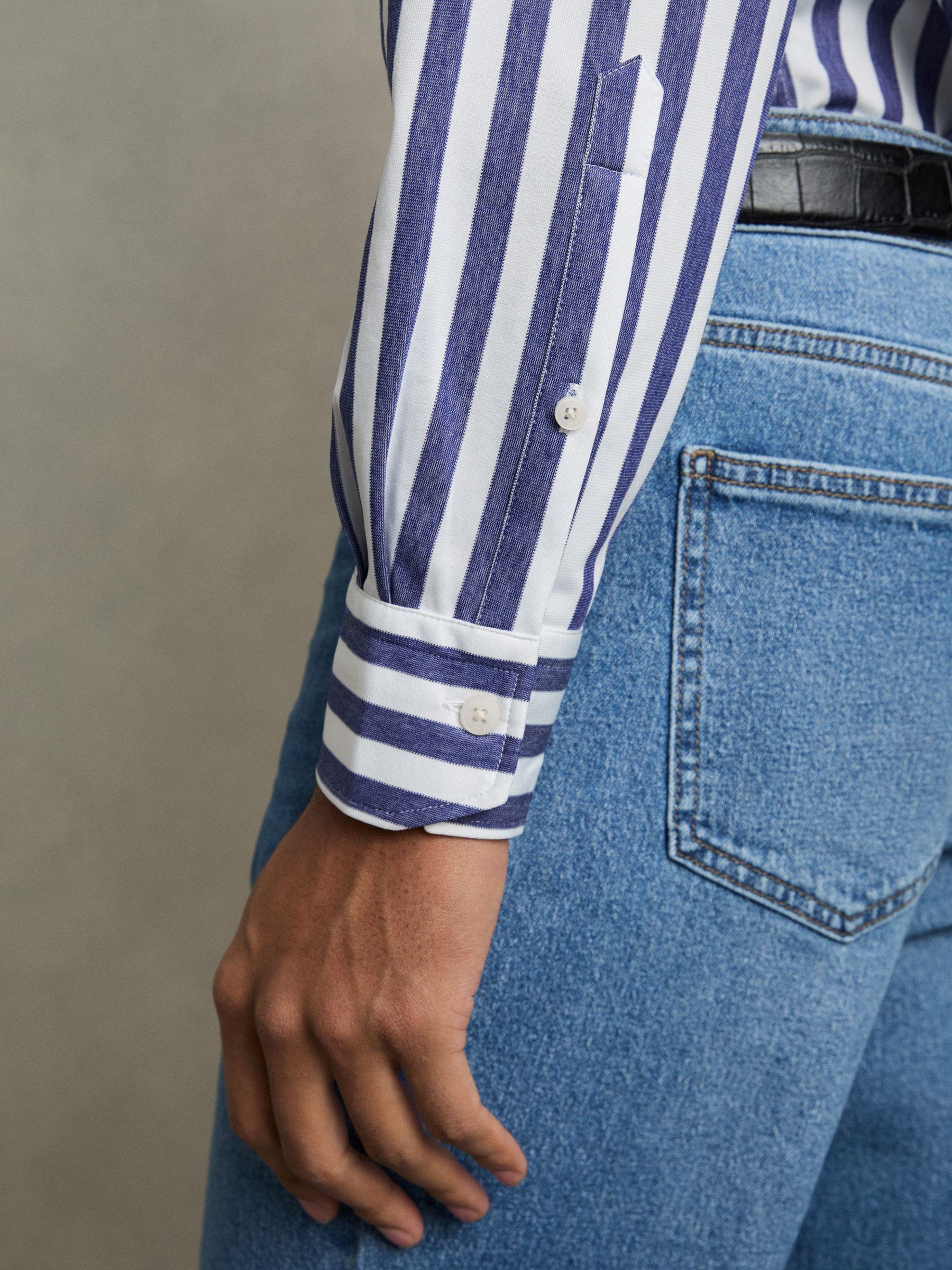 Regular-Fit Wool-Blend Suit Trousers in Blue Product Image