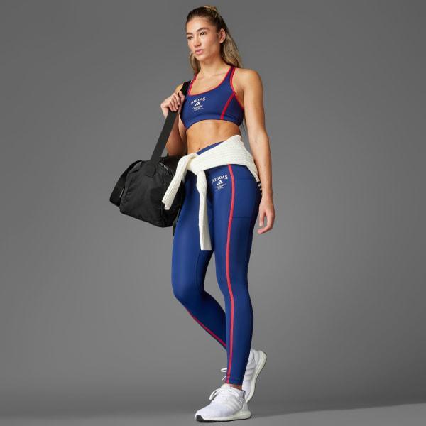 adidas Optime Heritage Full-Length Leggings Dark Blue M Womens Product Image